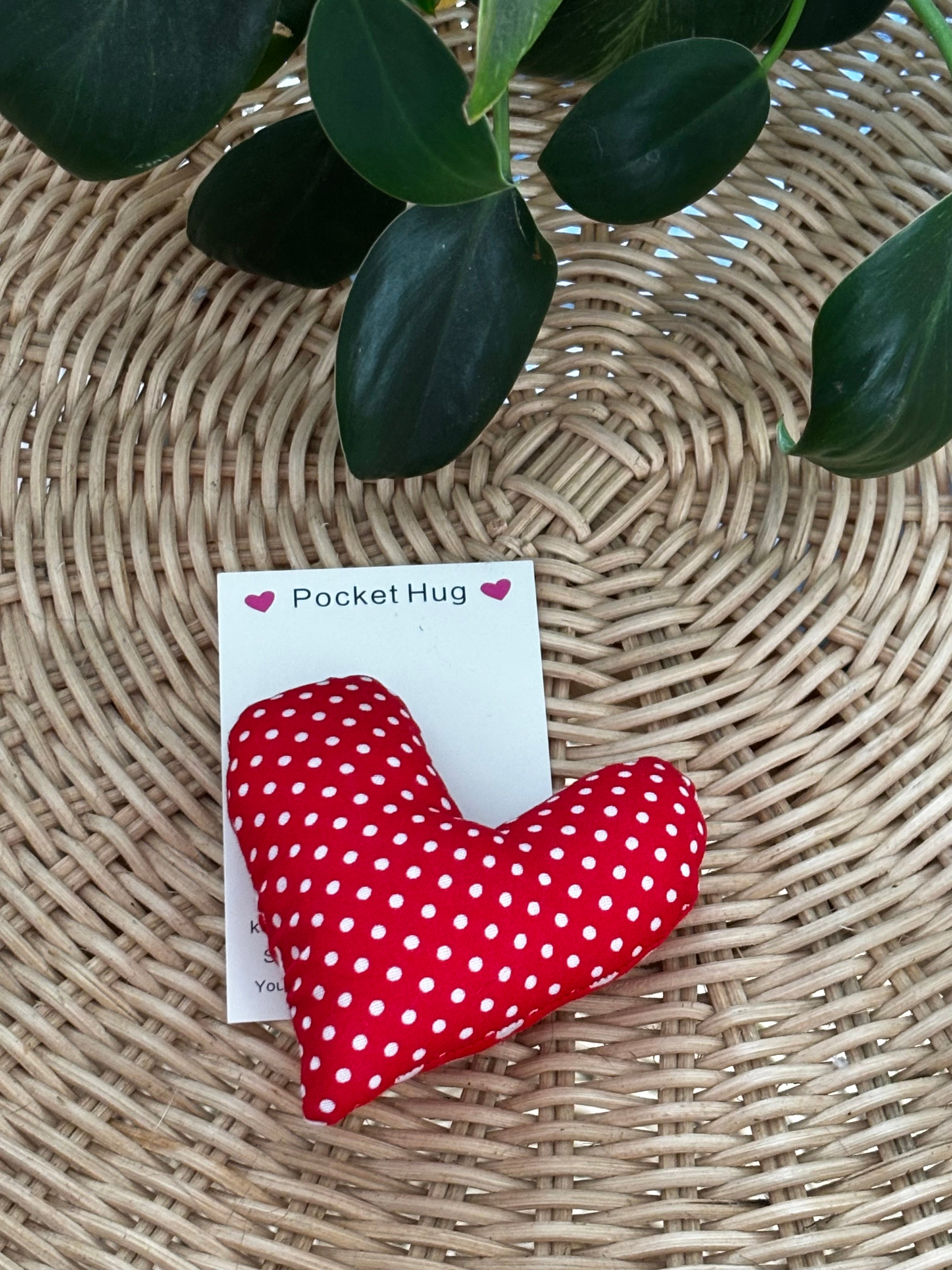 5 Pocket Hug Heart Keepsakes, Comfort Gift for Kids Friends & Loved Ones