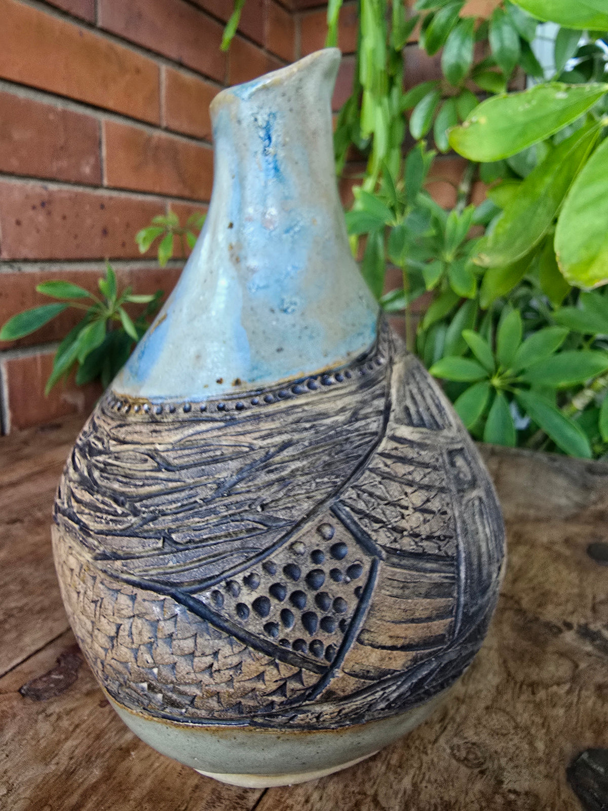 Carved vase