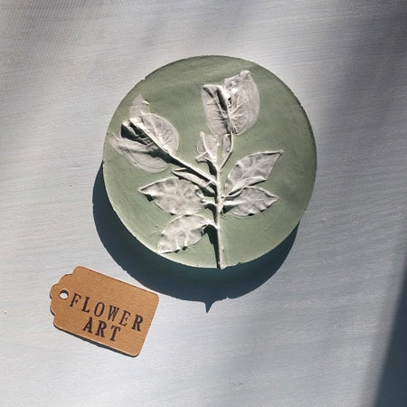 Hand-pressed bougainvillea Wall Art | Floral Bas-Relief Plaster Plaque