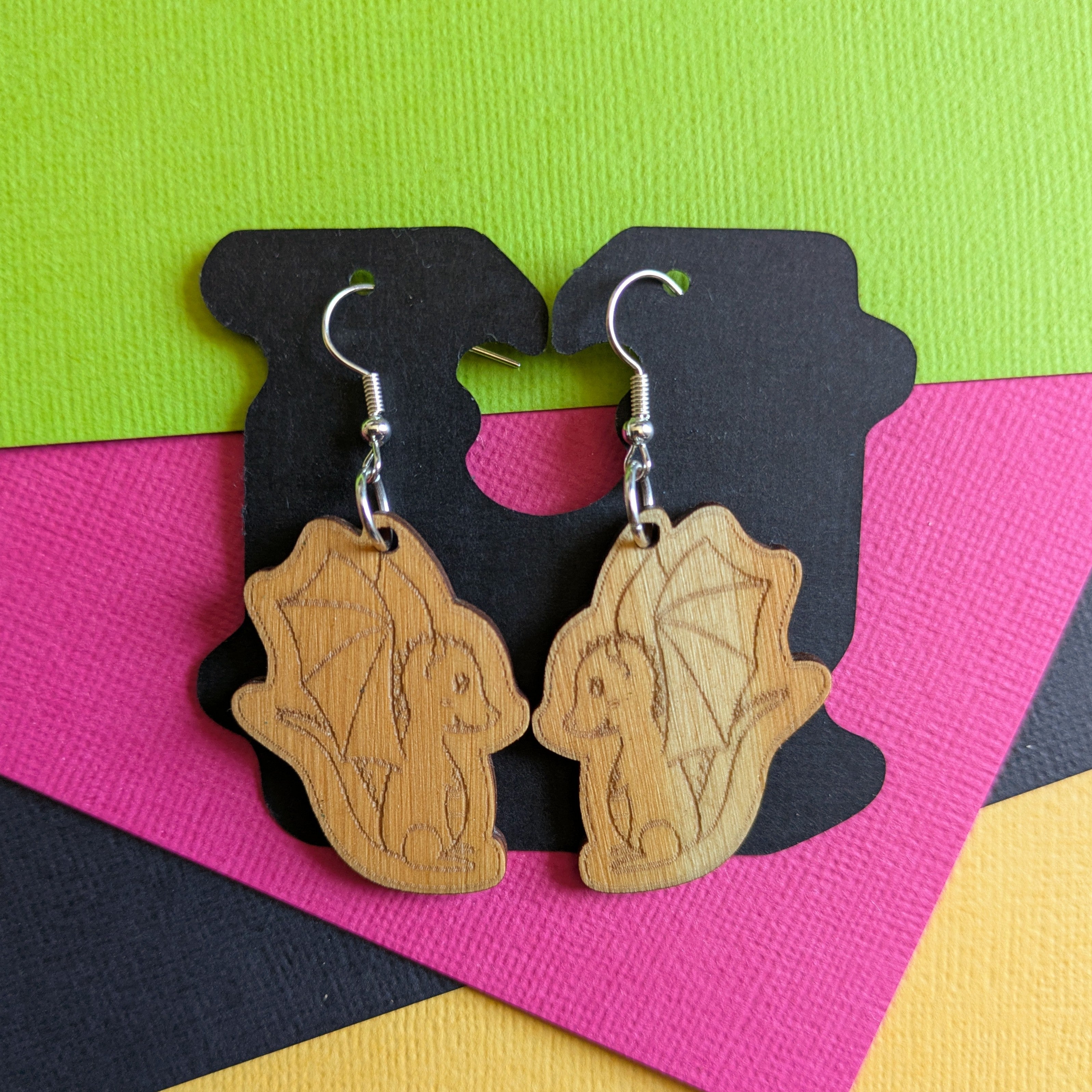 Whimsical Tasmanian Timber Earrings