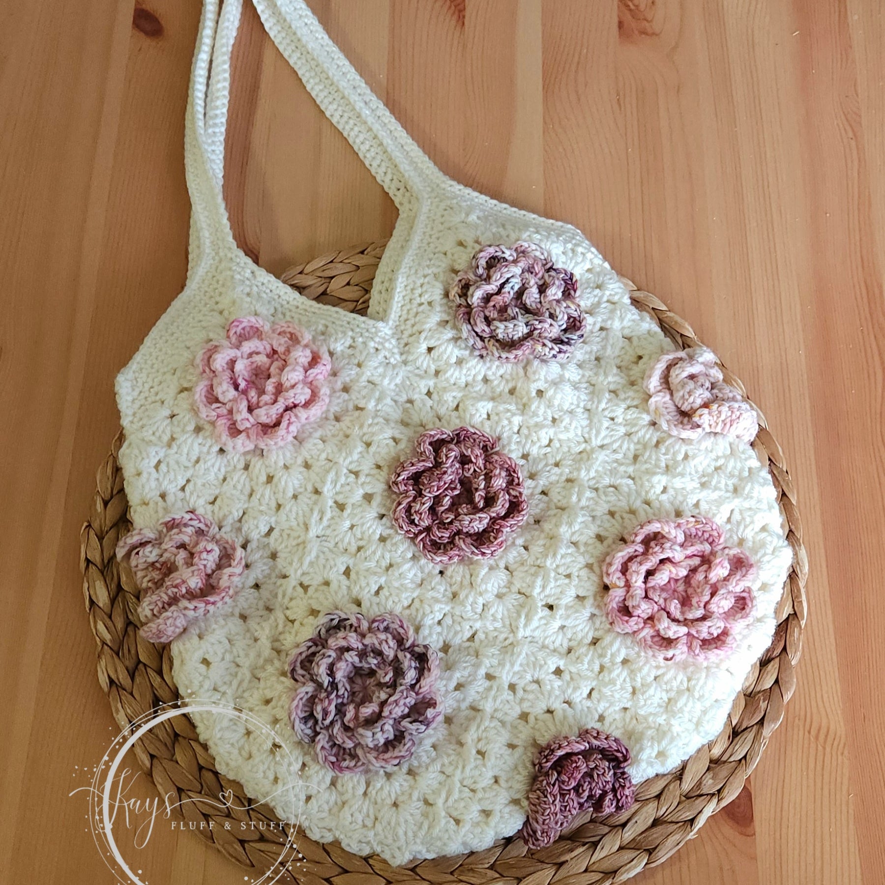 Floral Granny Square Crochet Bag