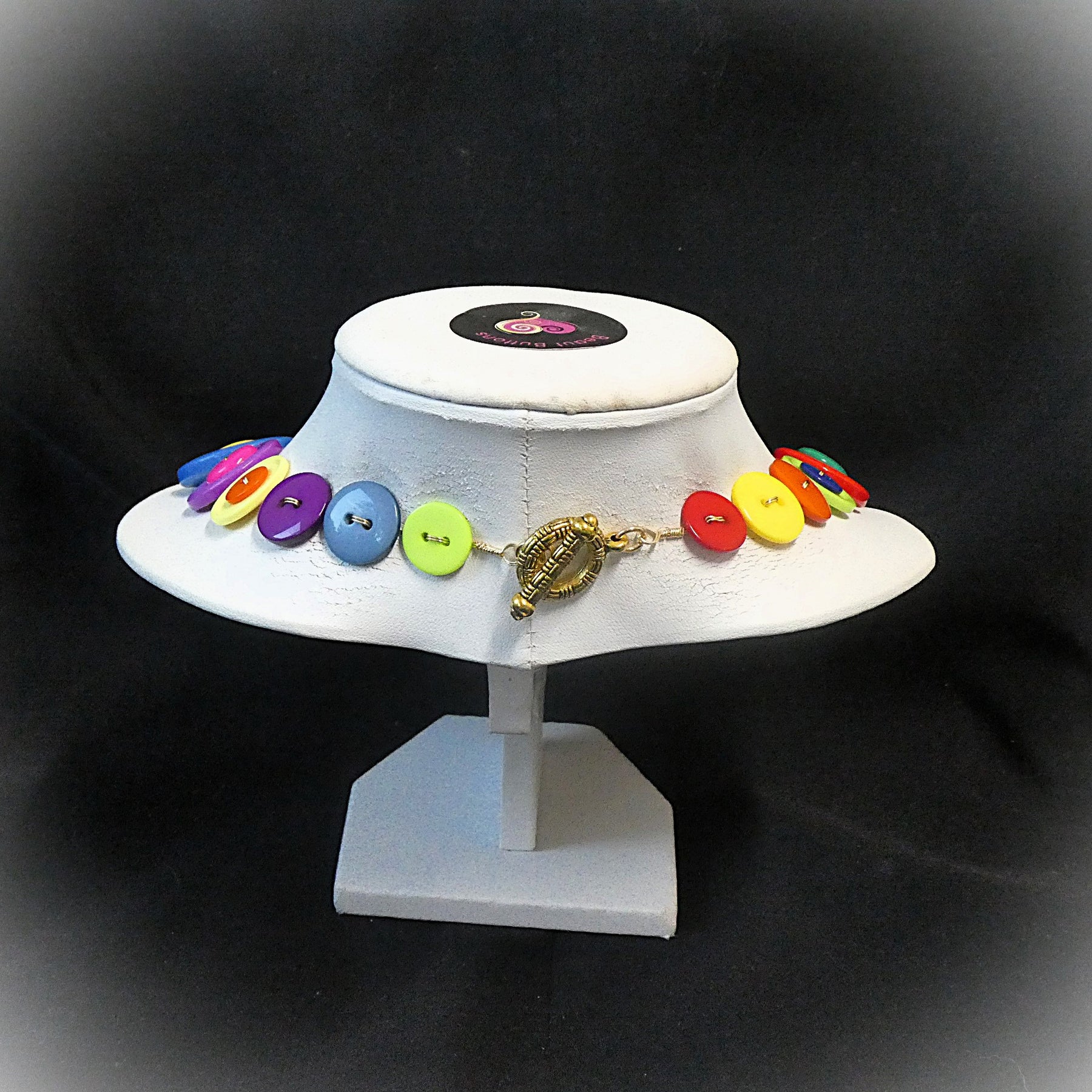 Colourful Button necklace - Bright and Beautiful