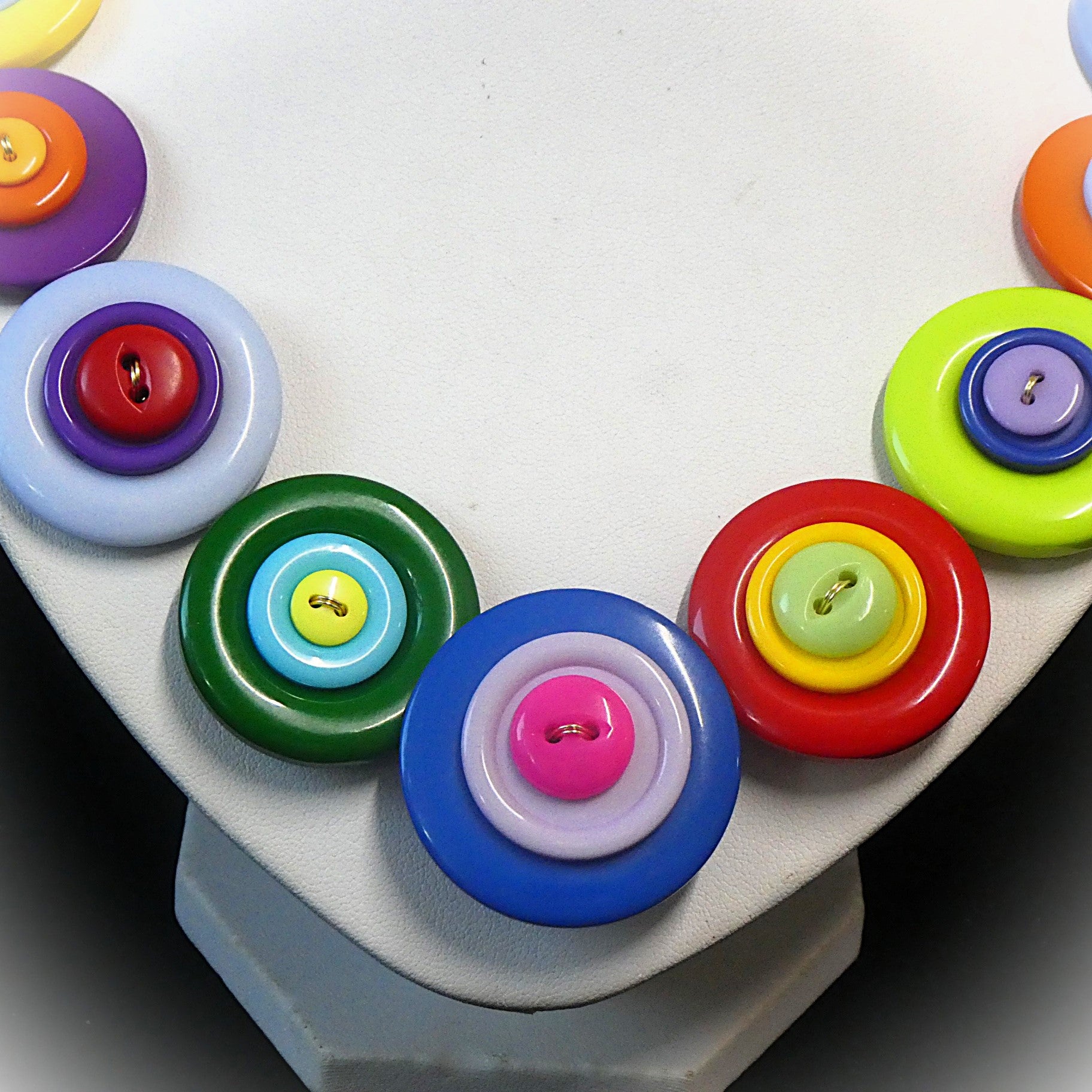 Colourful Button necklace - Bright and Beautiful