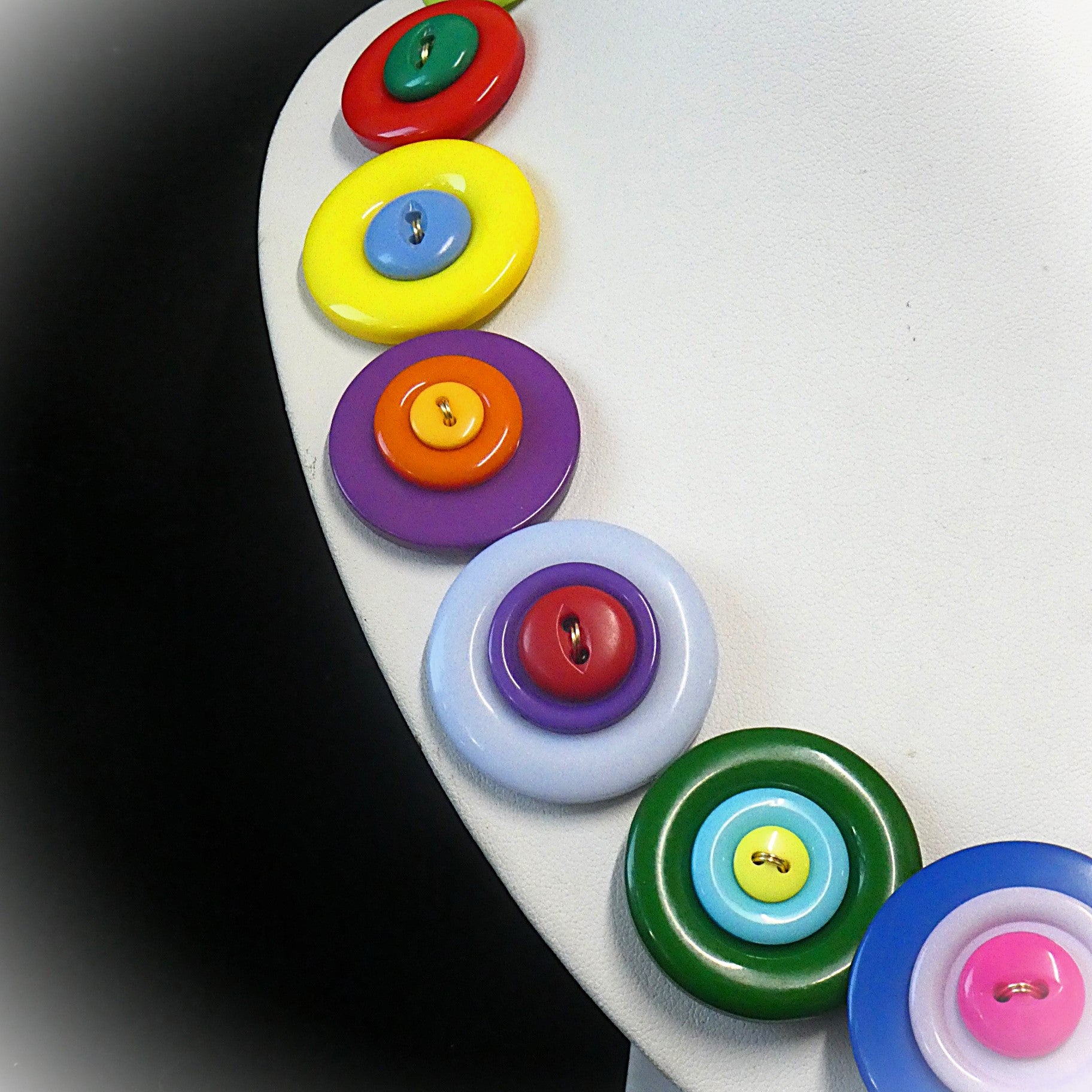 Colourful Button necklace - Bright and Beautiful