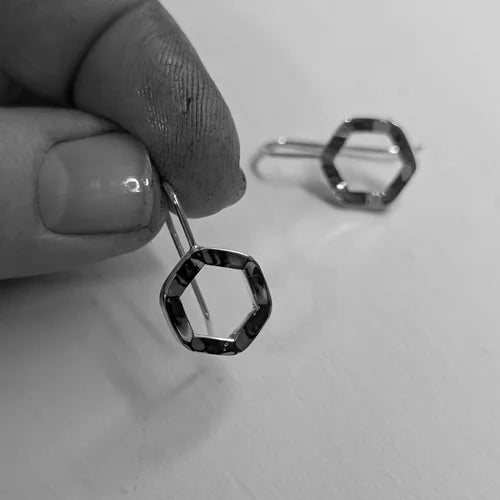 hex seed pod earrings