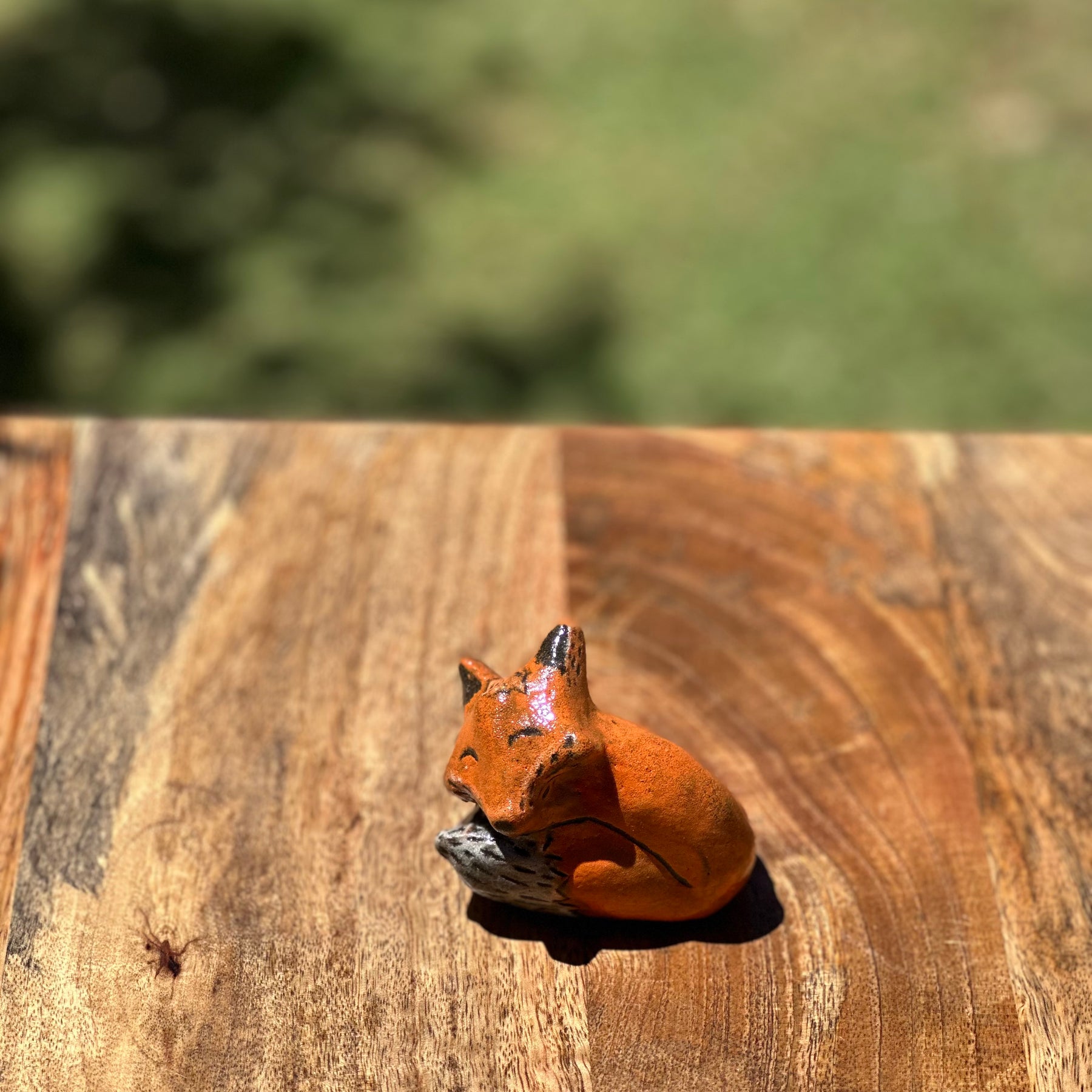 Crimson Clay Sleeping Fox