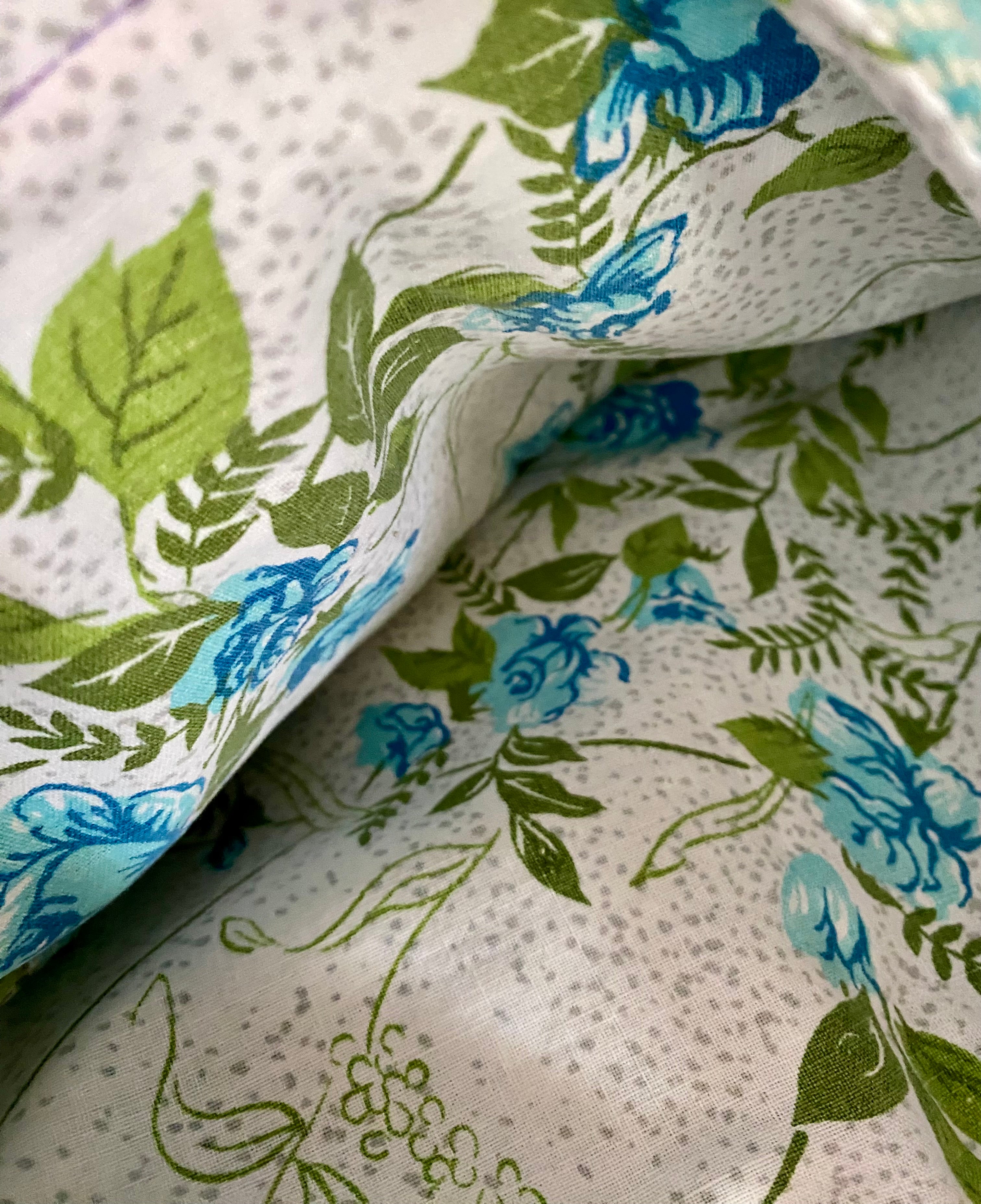 Upcycled Woollen Blanket - Cross Body Bag - Blue/Mauve