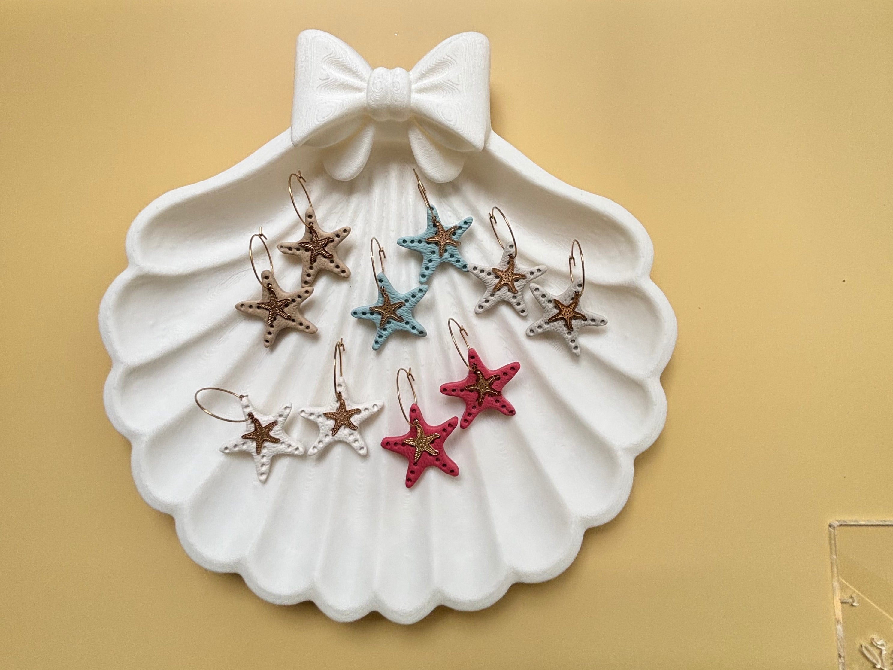 Seaside Stories Starfish | Polymer Clay Dangle Earrings