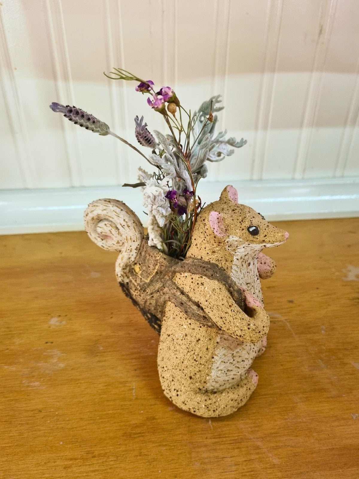 Backpack Buddies Ceramic Animal Vase Dried Flower Ornament