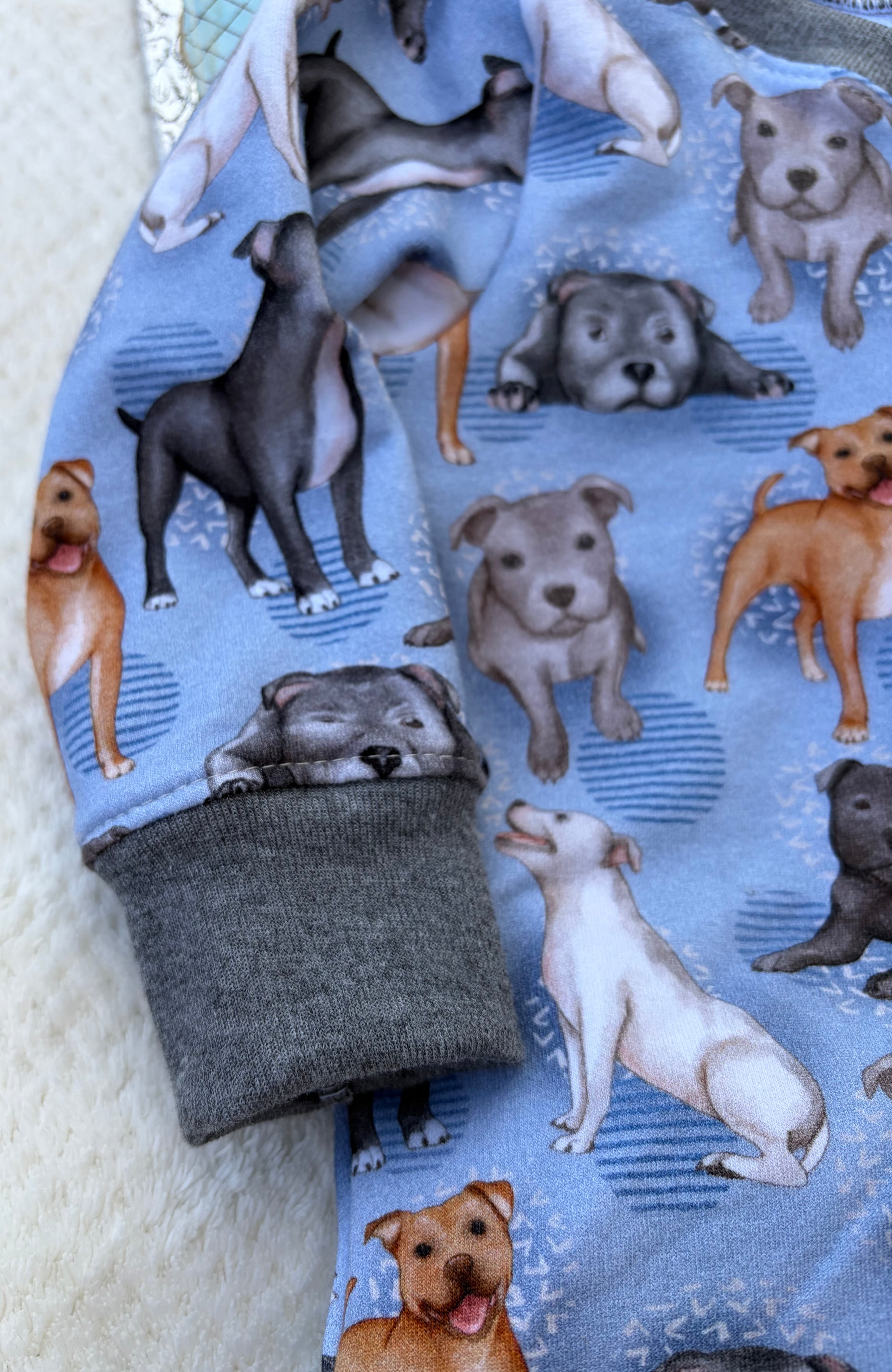STAFFY DOG PJ’S 3-6 months