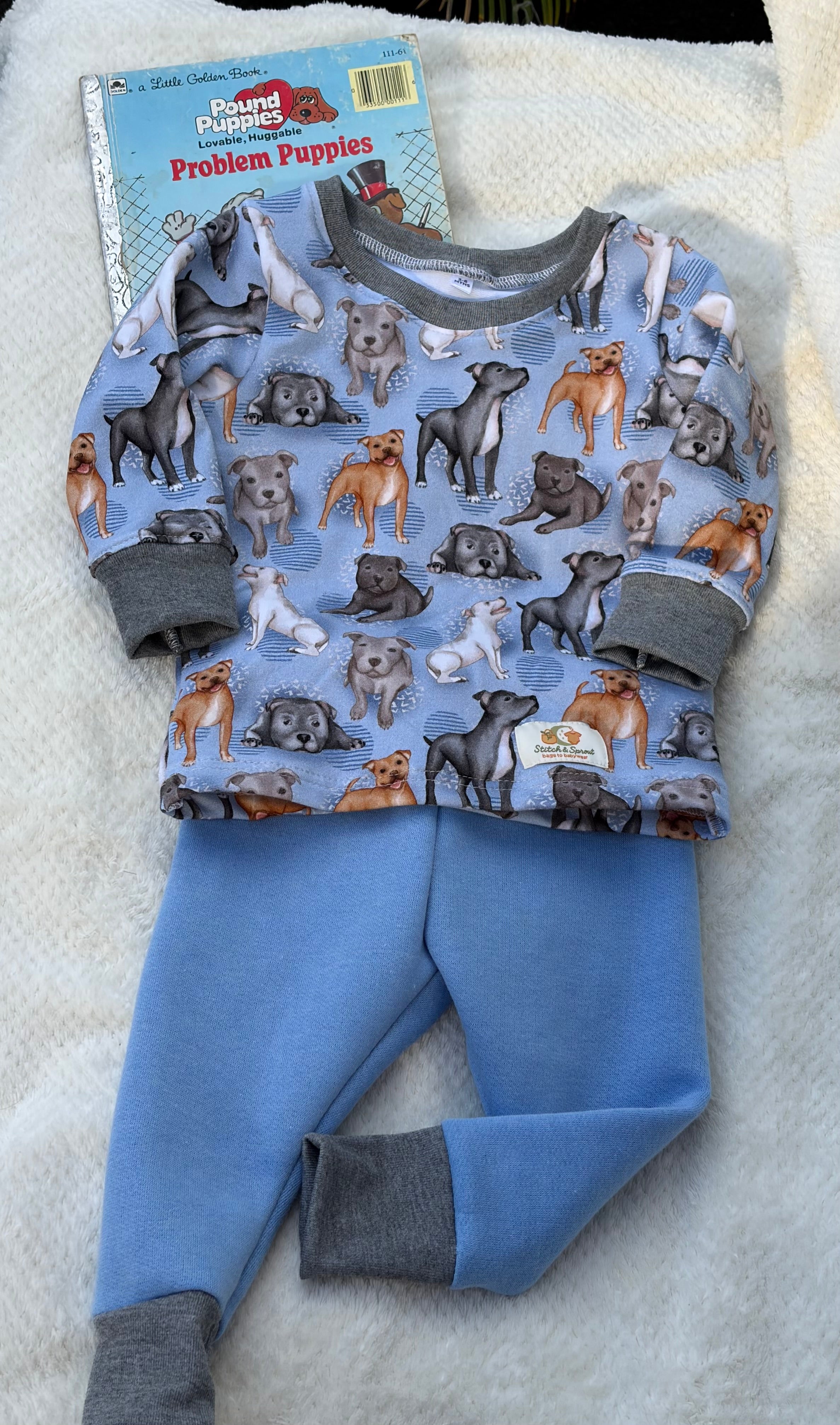 COMBAT BEARS STRIPE TOP & PANTS 6-9 months