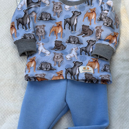 COMBAT BEARS STRIPE TOP & PANTS 6-9 months
