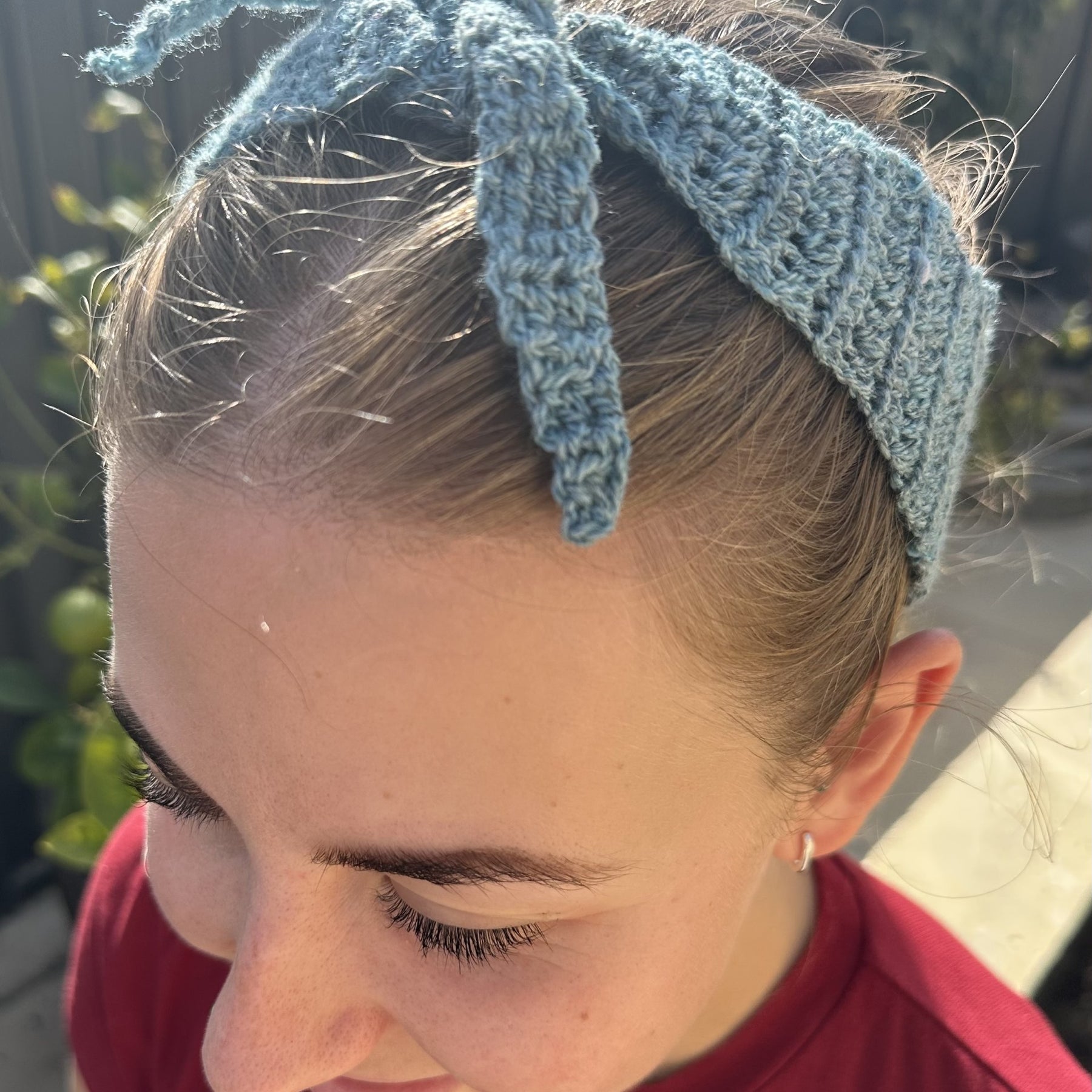 Handspun Crocheted Hair or Neck Ties