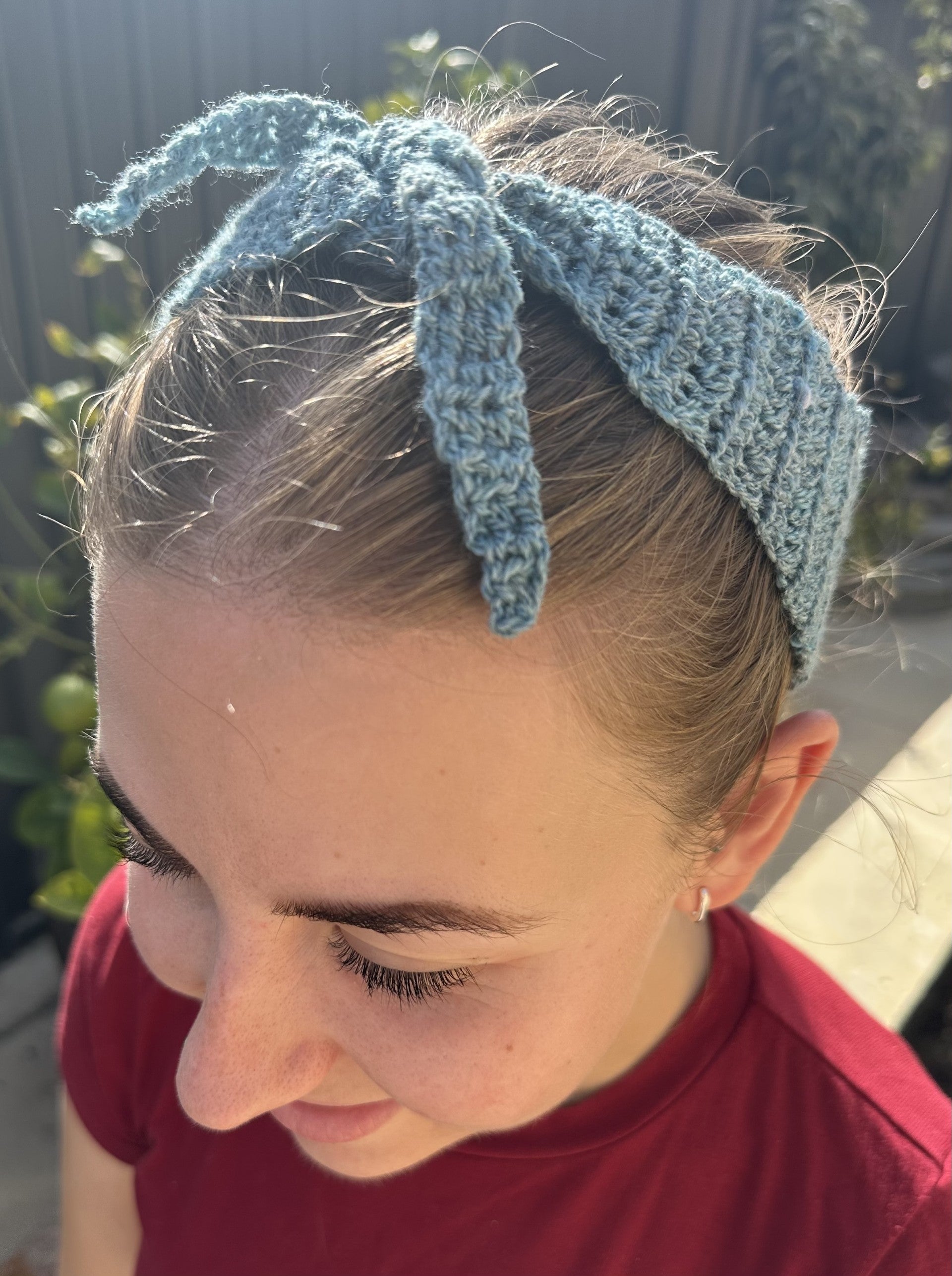 Handspun Crocheted Hair or Neck Ties
