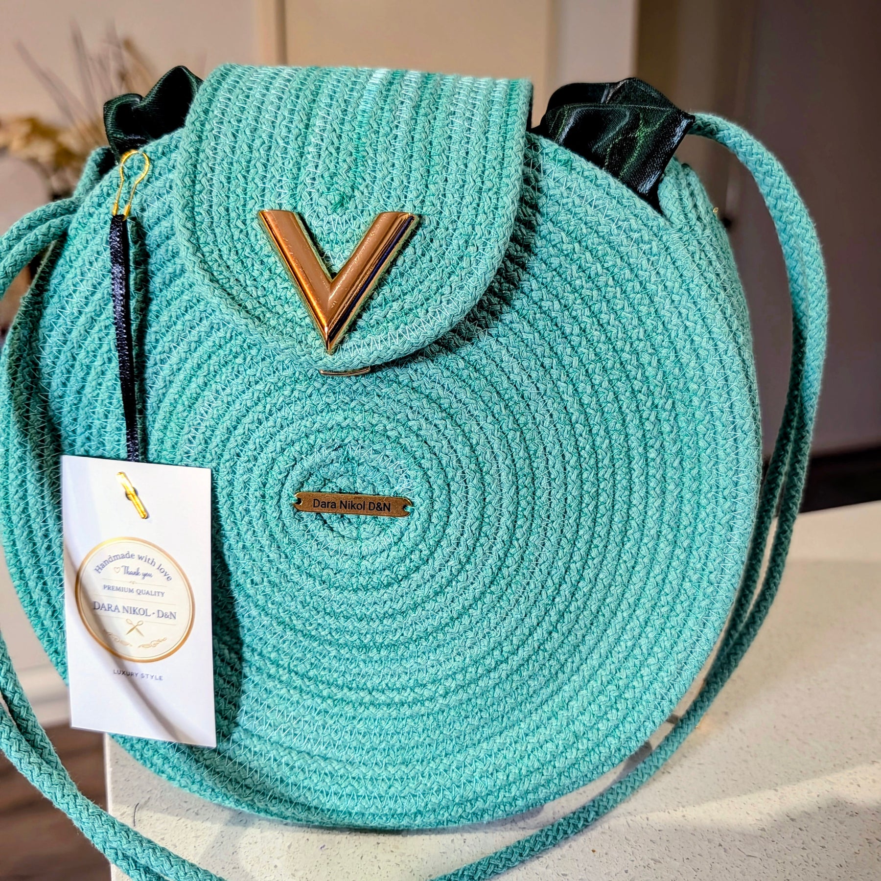 Victoria Medium Handmade Round Cotton Cord Handbag