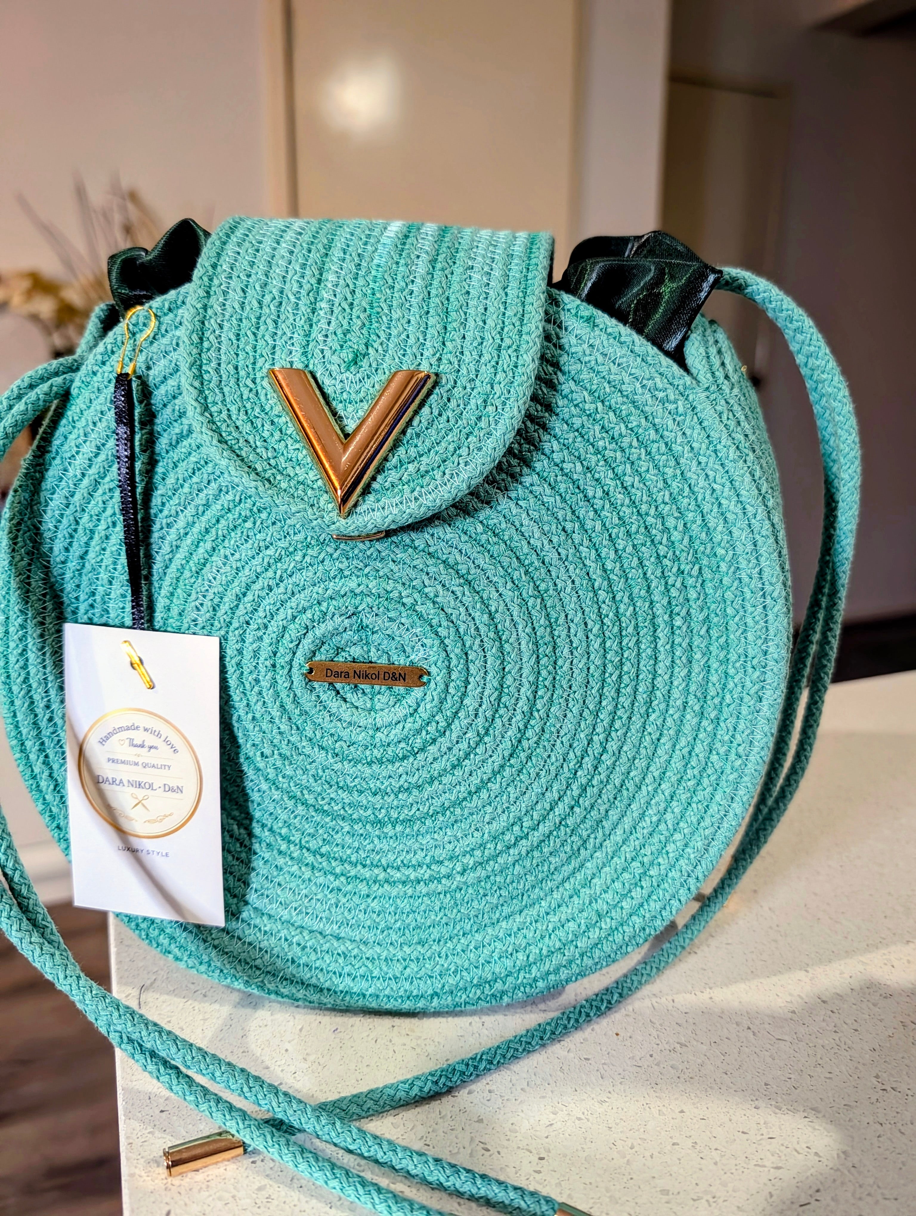Victoria Medium Handmade Round Cotton Cord Handbag