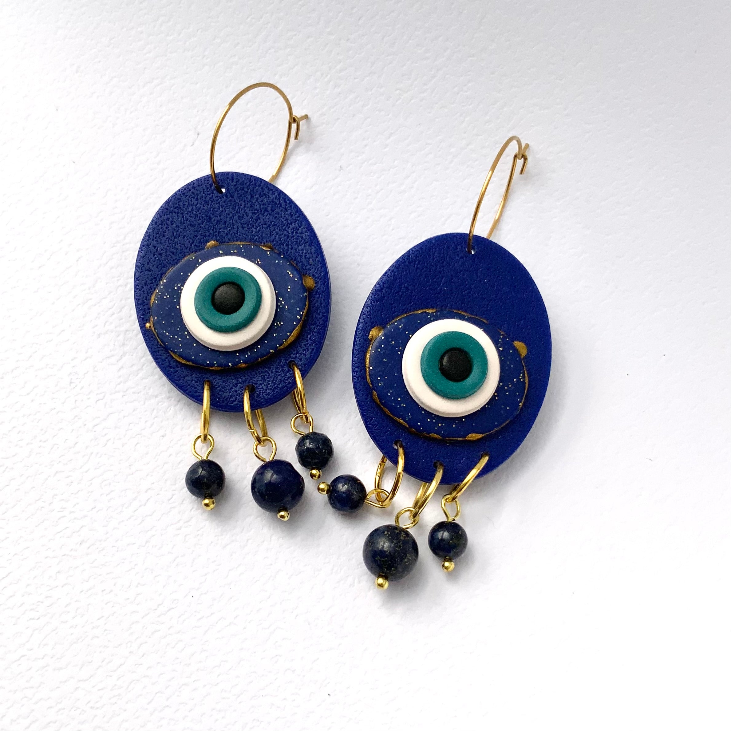 The Watchful Eye Talisman Earrings | Handmade Polymer Clay Earrings