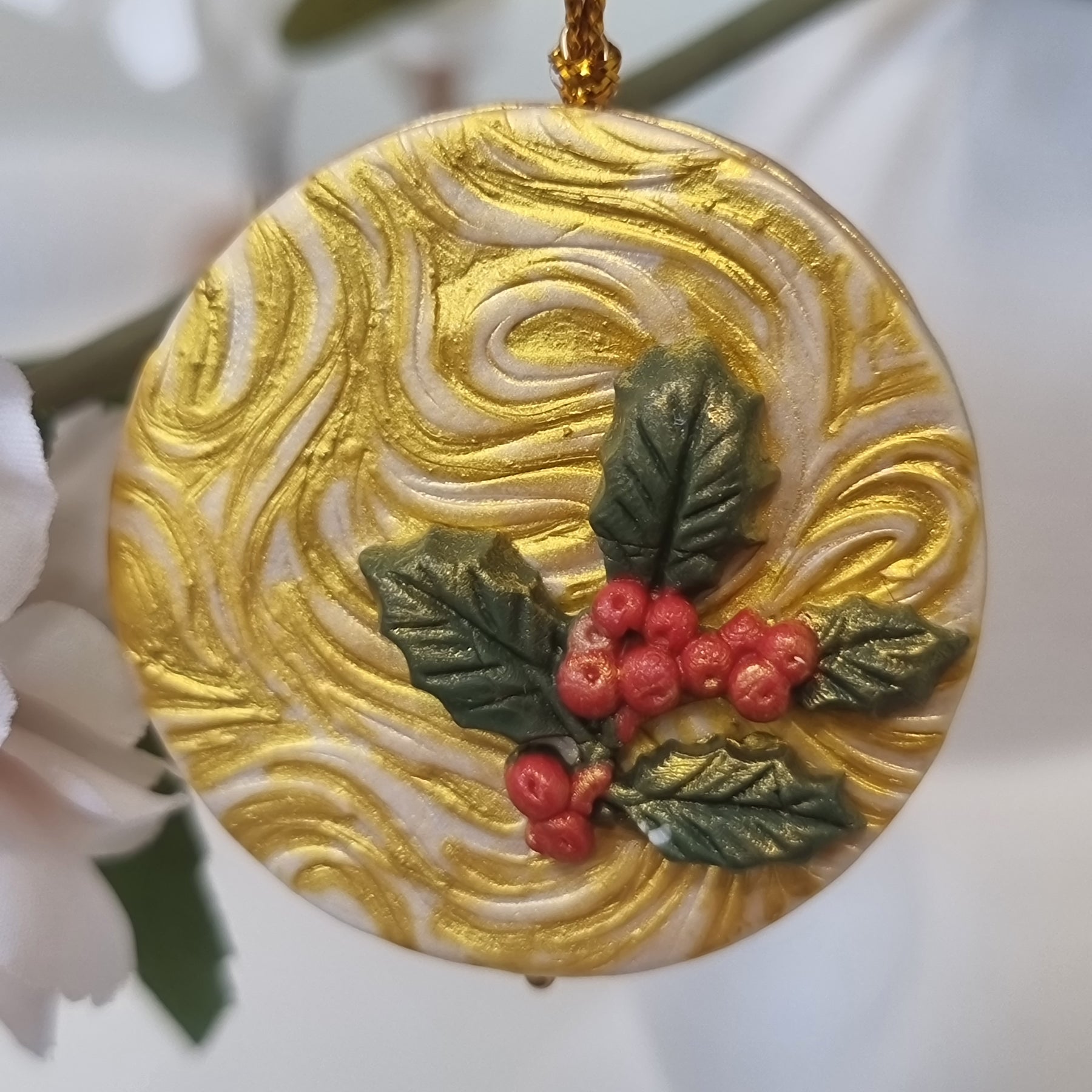 Golden Christmas Pair - Cross and Bauble