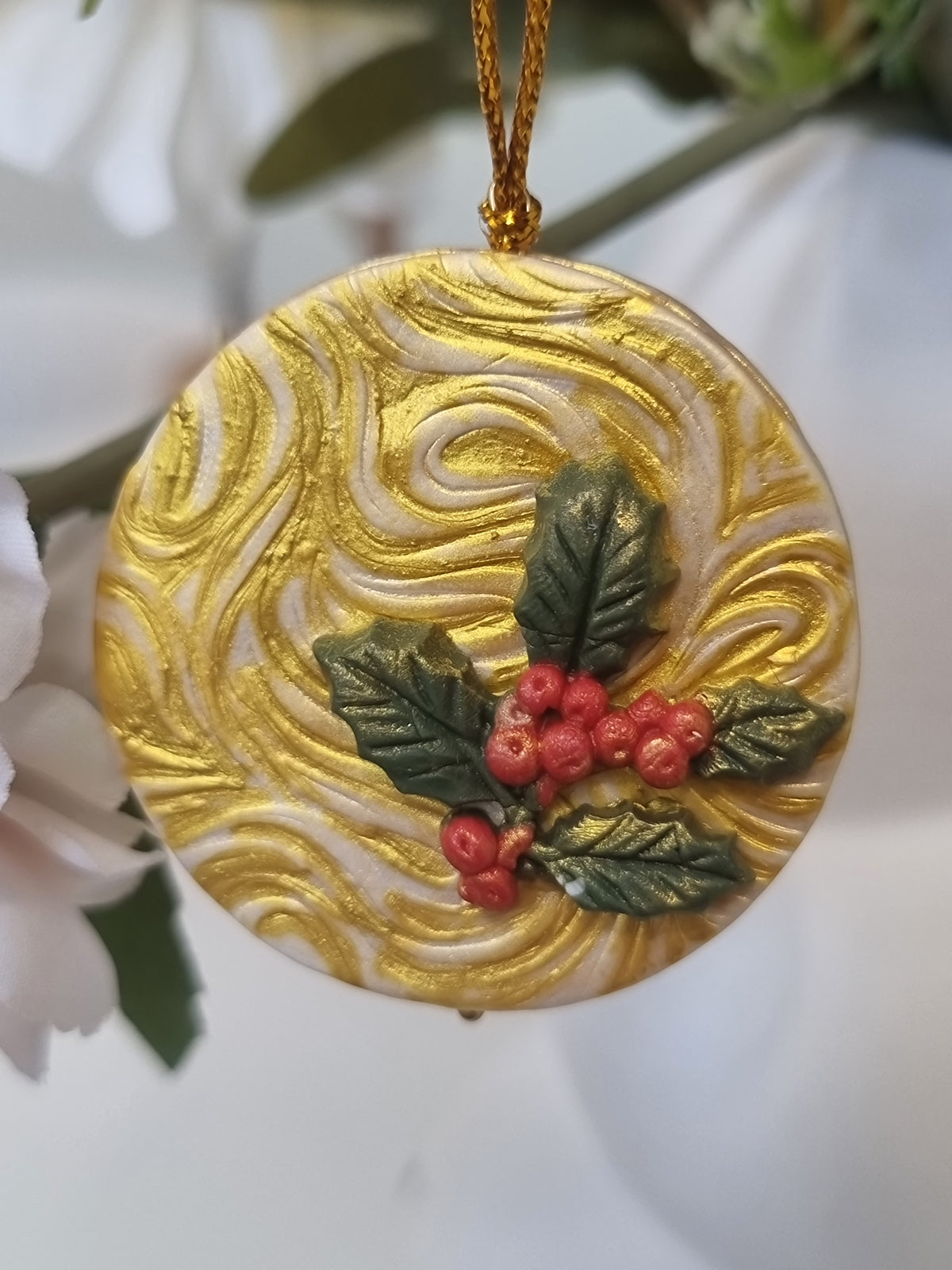 Golden Christmas Pair - Cross and Bauble