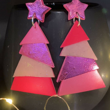 Abstract statement Christmas tree dangles