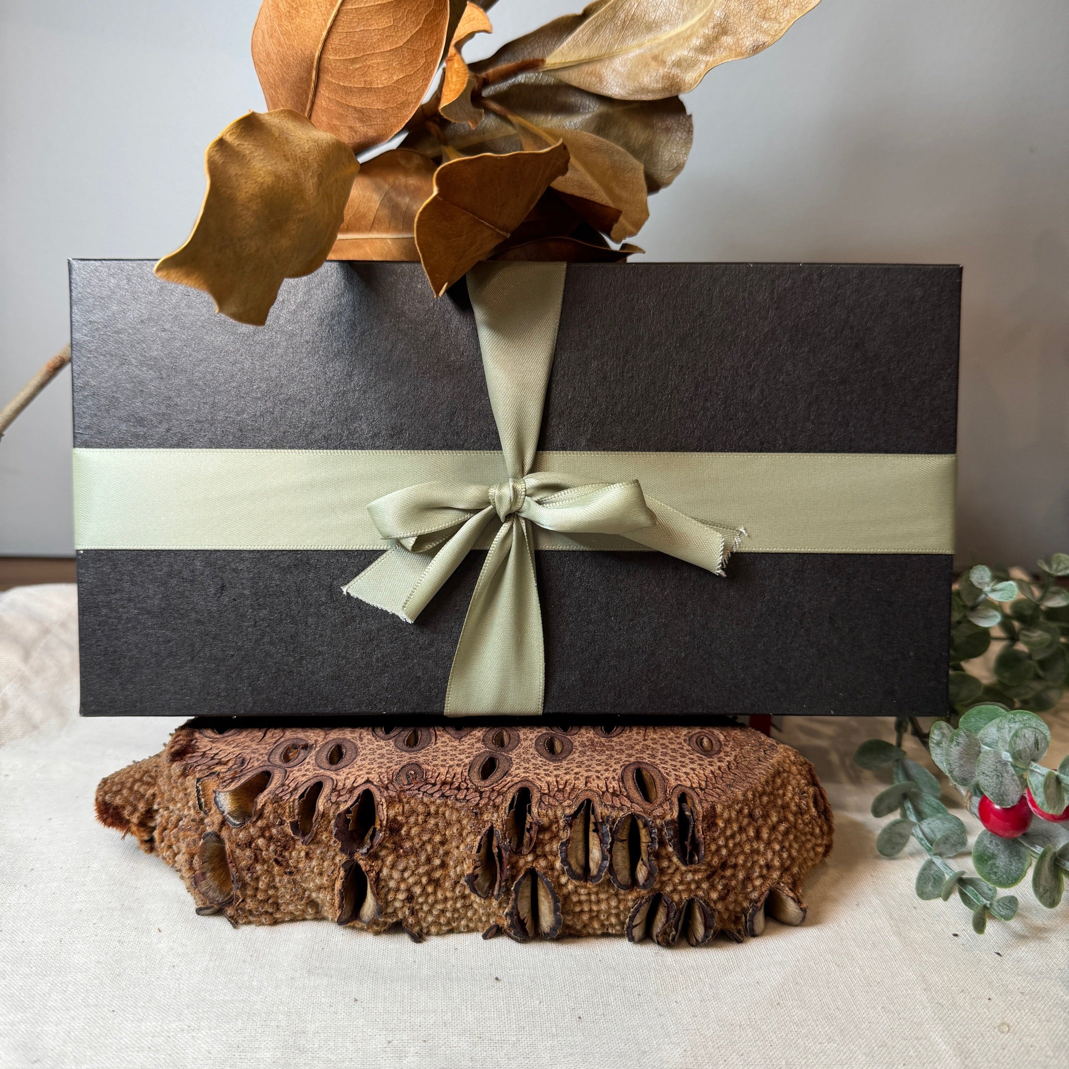 Set of 4 Australian Hand painted Flower Christmas Decorations