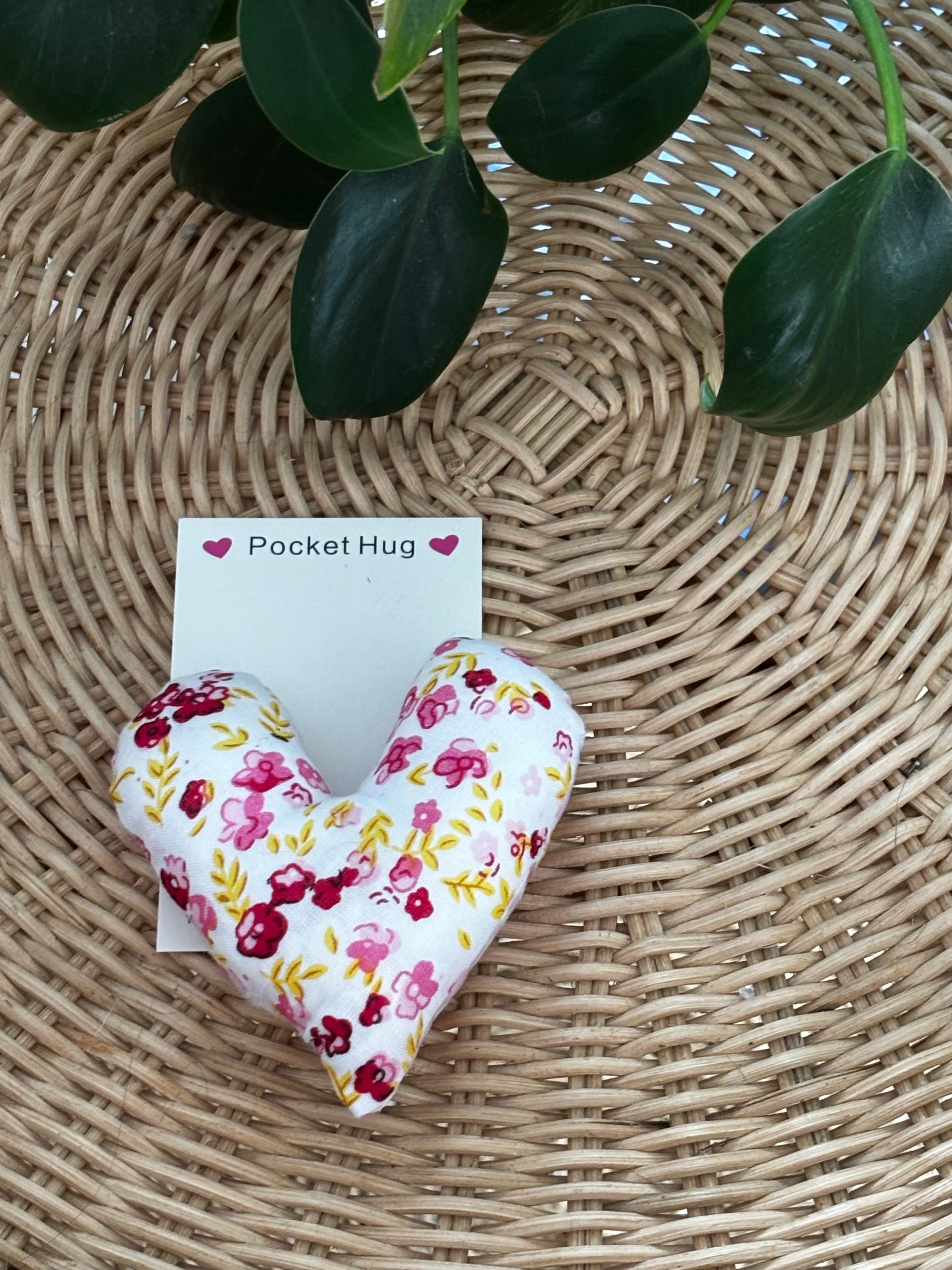 Pocket Hug Heart Handmade Fabric Keepsake Comfort Gifts for Kids Friends & Loved Ones