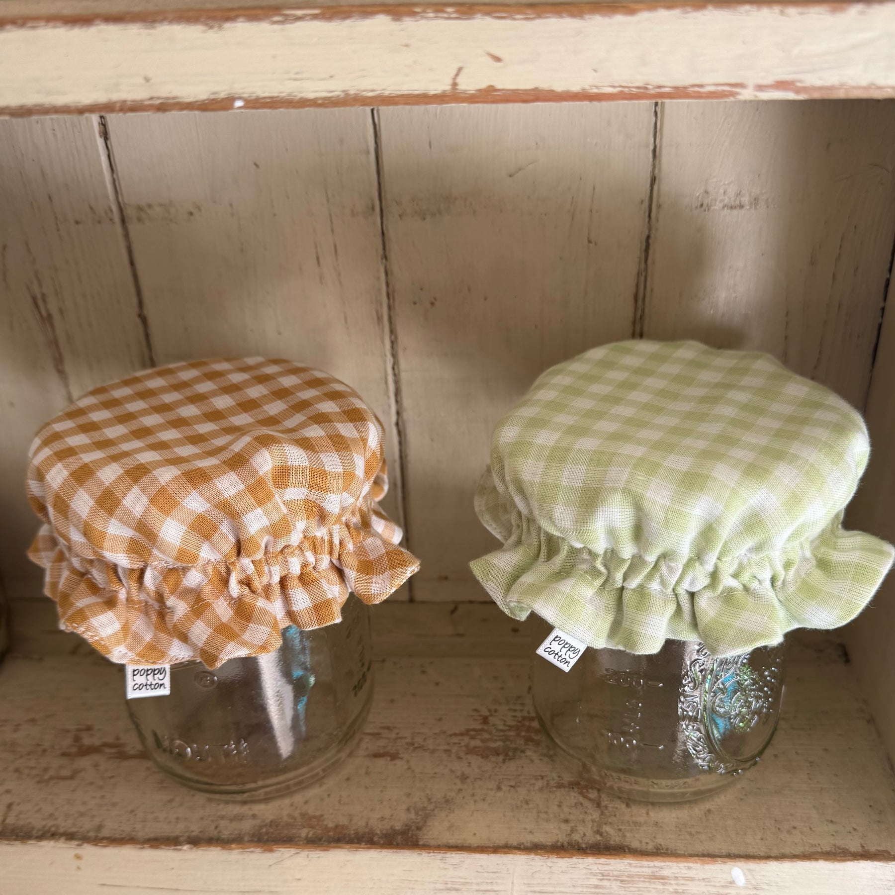 Reversible Cotton Muslin Jar Covers – Set of 2 for Sourdough Starter