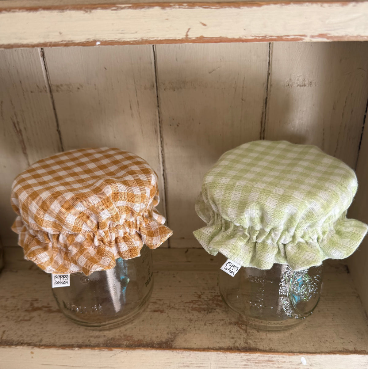 Reversible Cotton Muslin Jar Covers – Set of 2 for Sourdough Starter