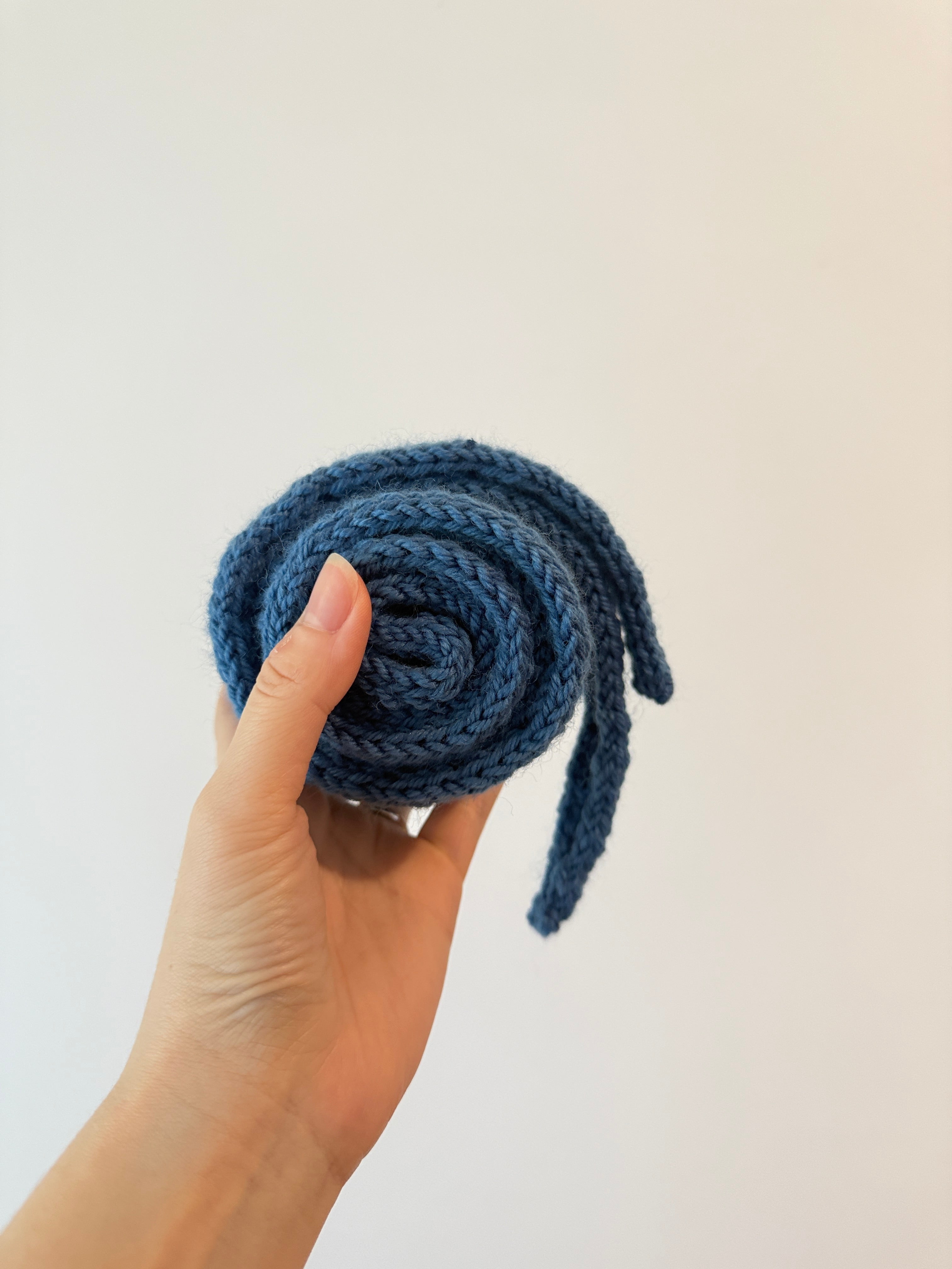 Knit sophie scarf in Haze blue