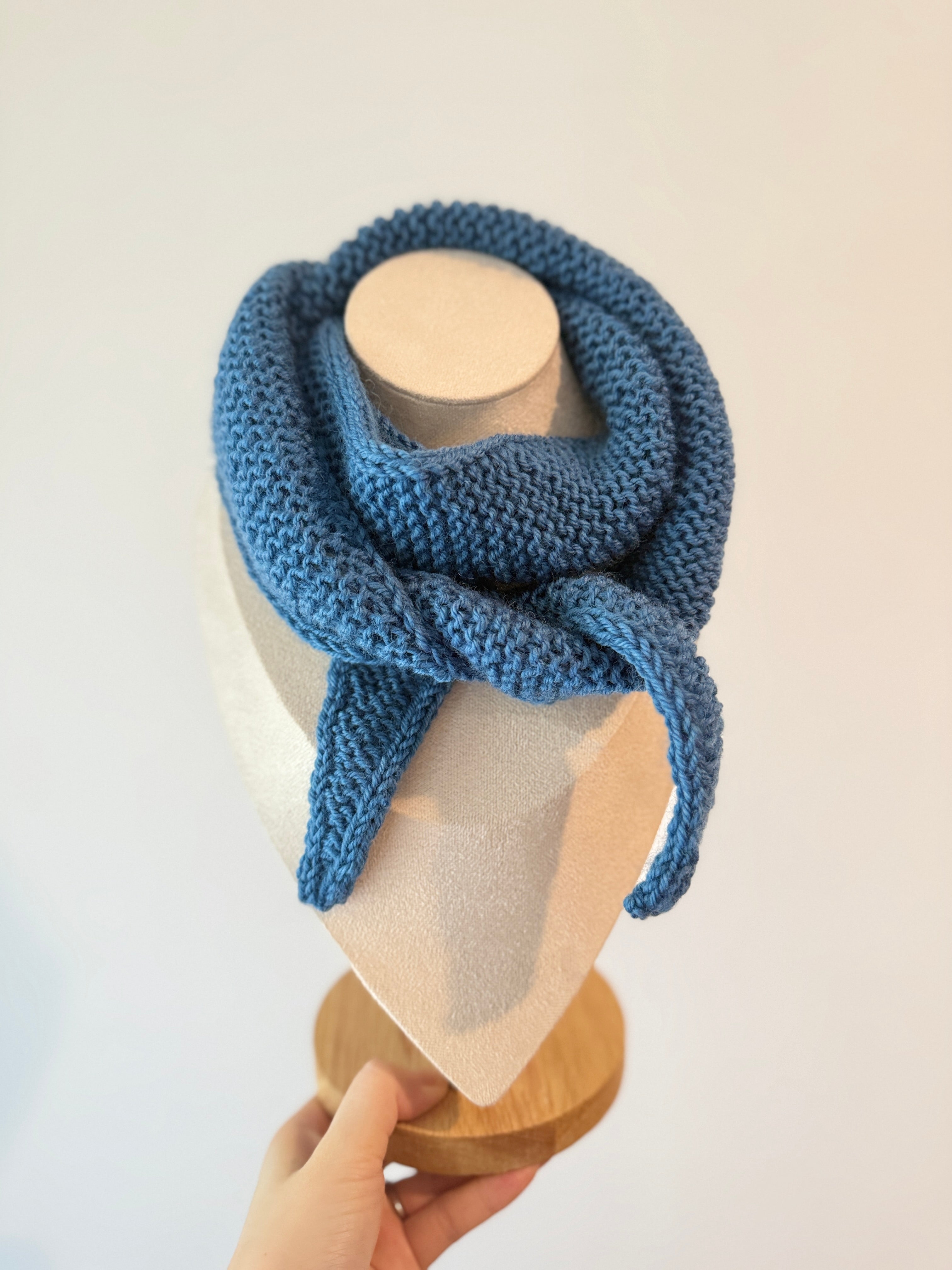 Knit sophie scarf in Haze blue