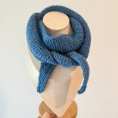 Knit sophie scarf in Haze blue
