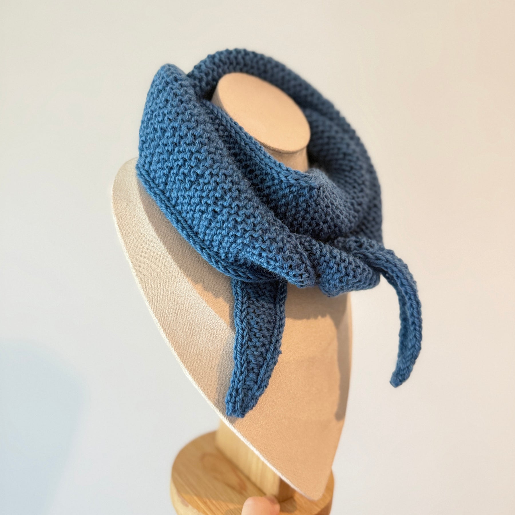 Knit sophie scarf in Haze blue