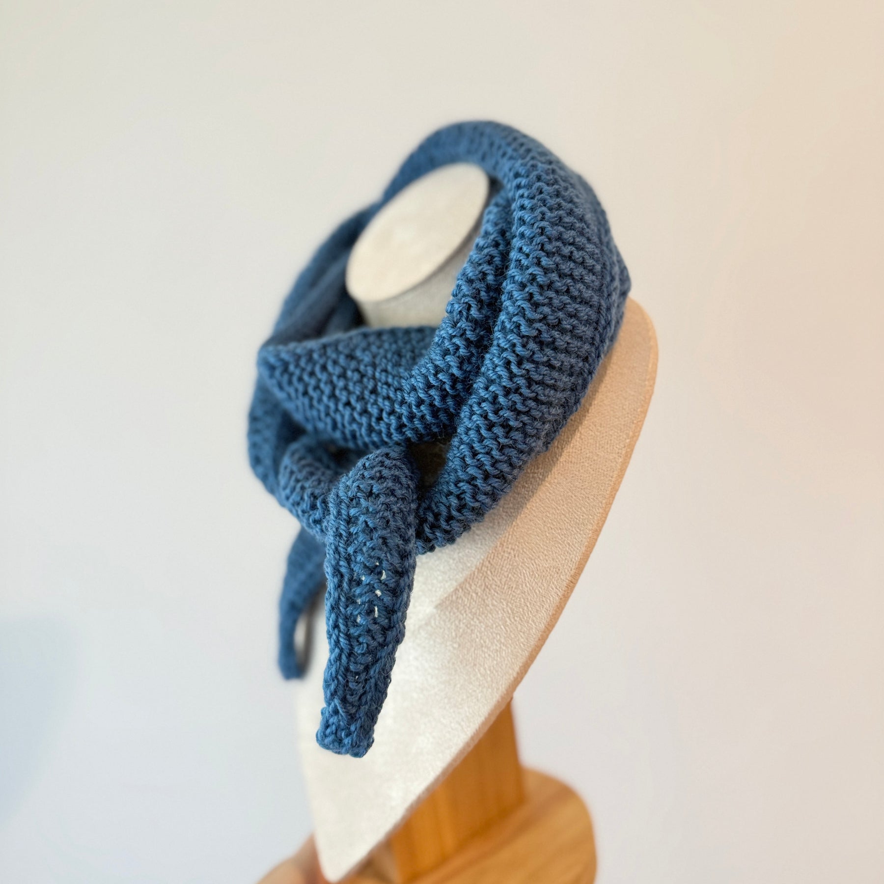 Knit sophie scarf in Haze blue