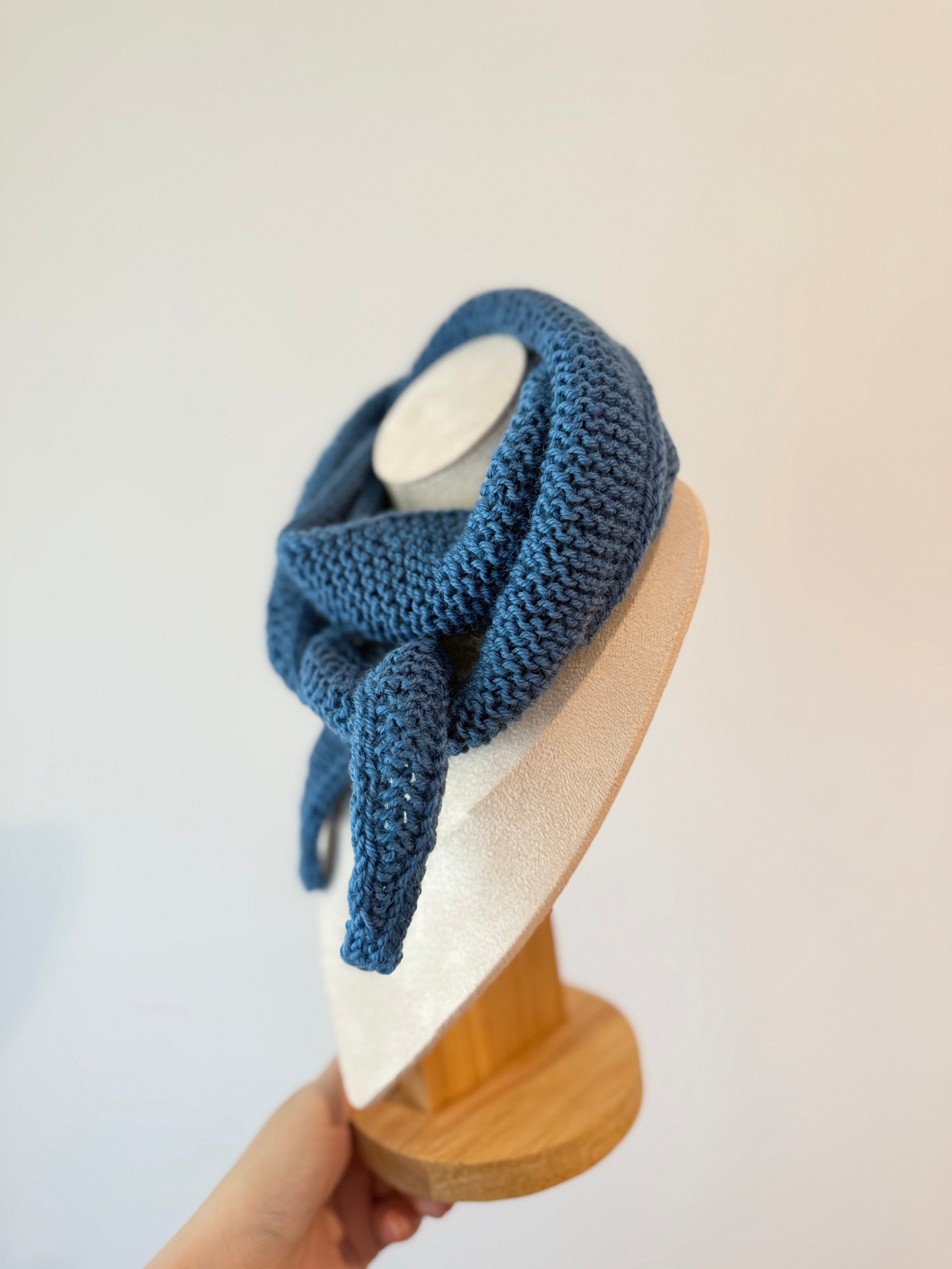 Knit sophie scarf in Haze blue
