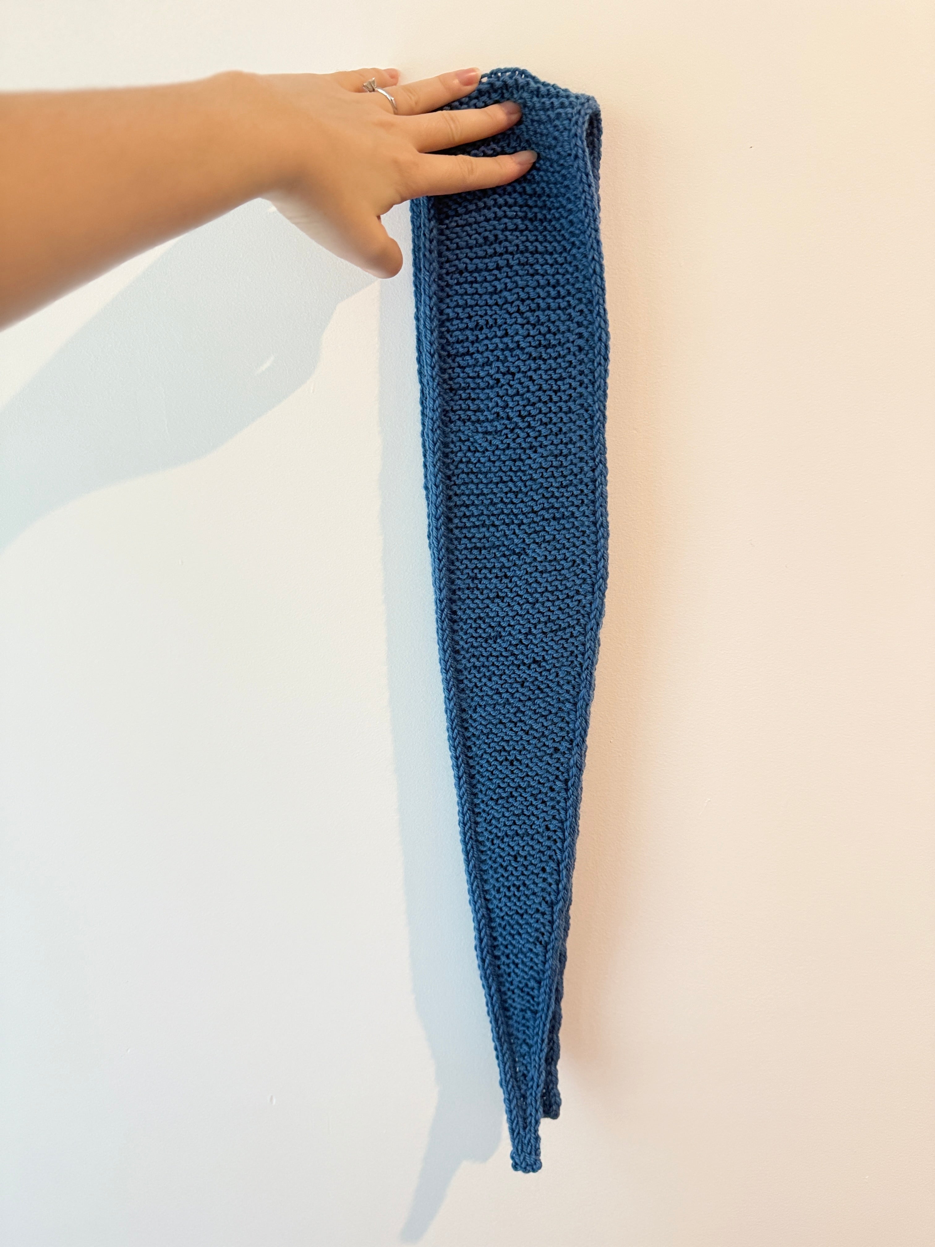 Knit sophie scarf in Haze blue