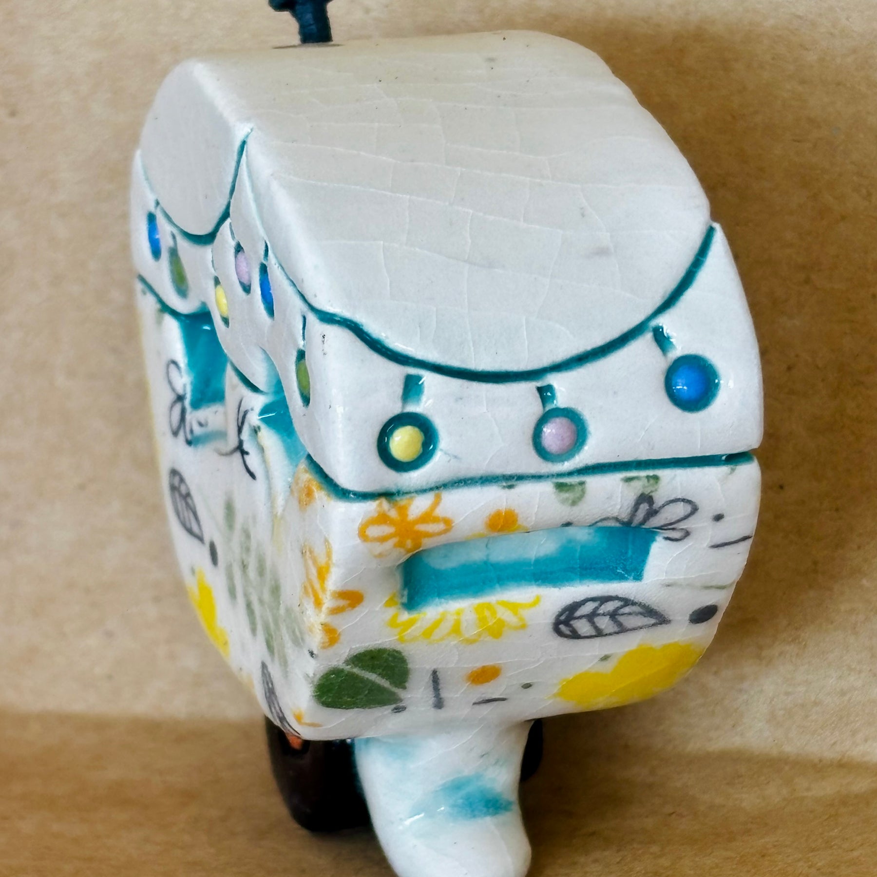 Small Retro Collectable Ceramic Caravan 12