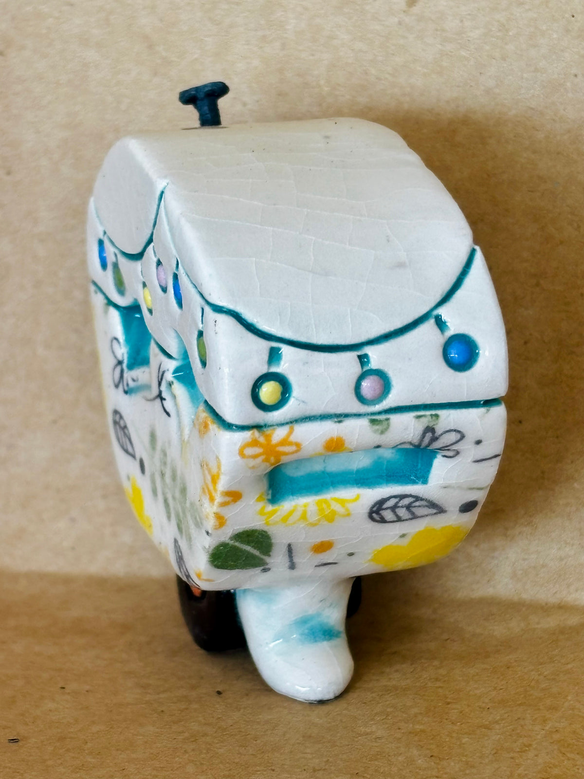 Small Retro Collectable Ceramic Caravan 12