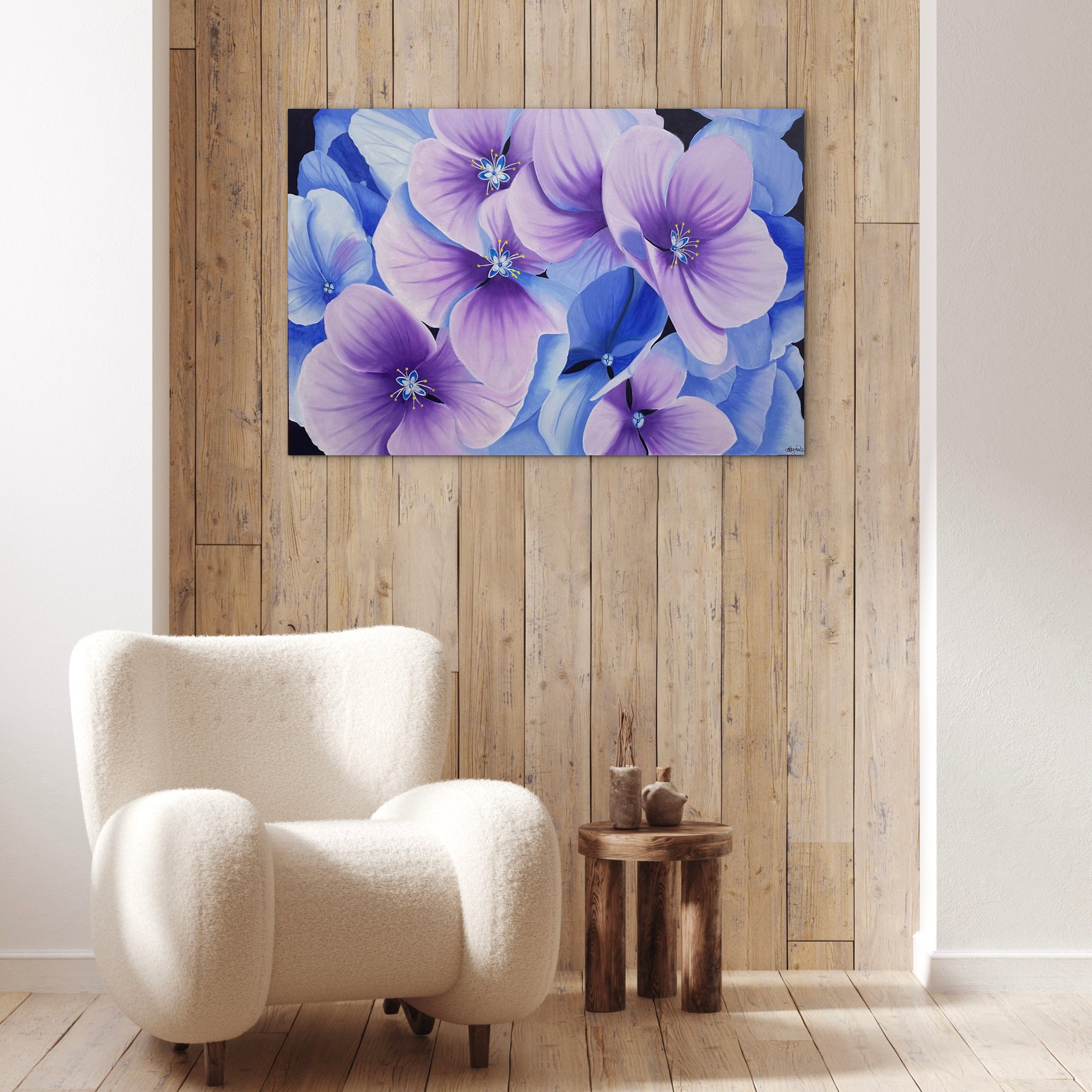 'Serena' - Original Oil Painting - Hand Painted - Hydrangea