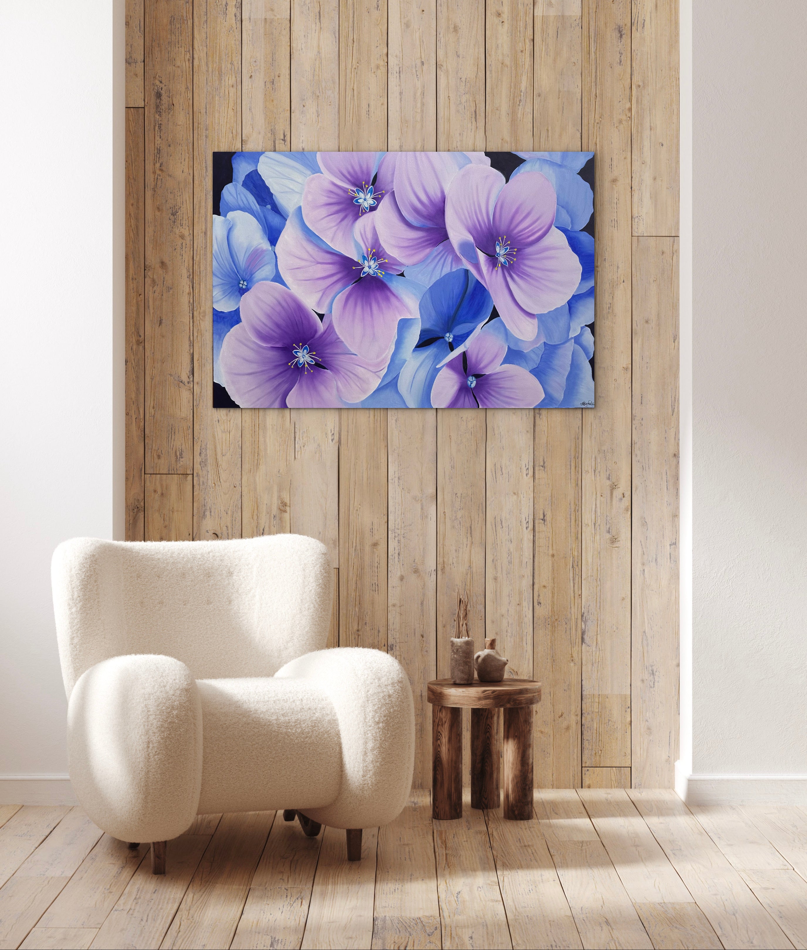 'Serena' - Original Oil Painting - Hand Painted - Hydrangea