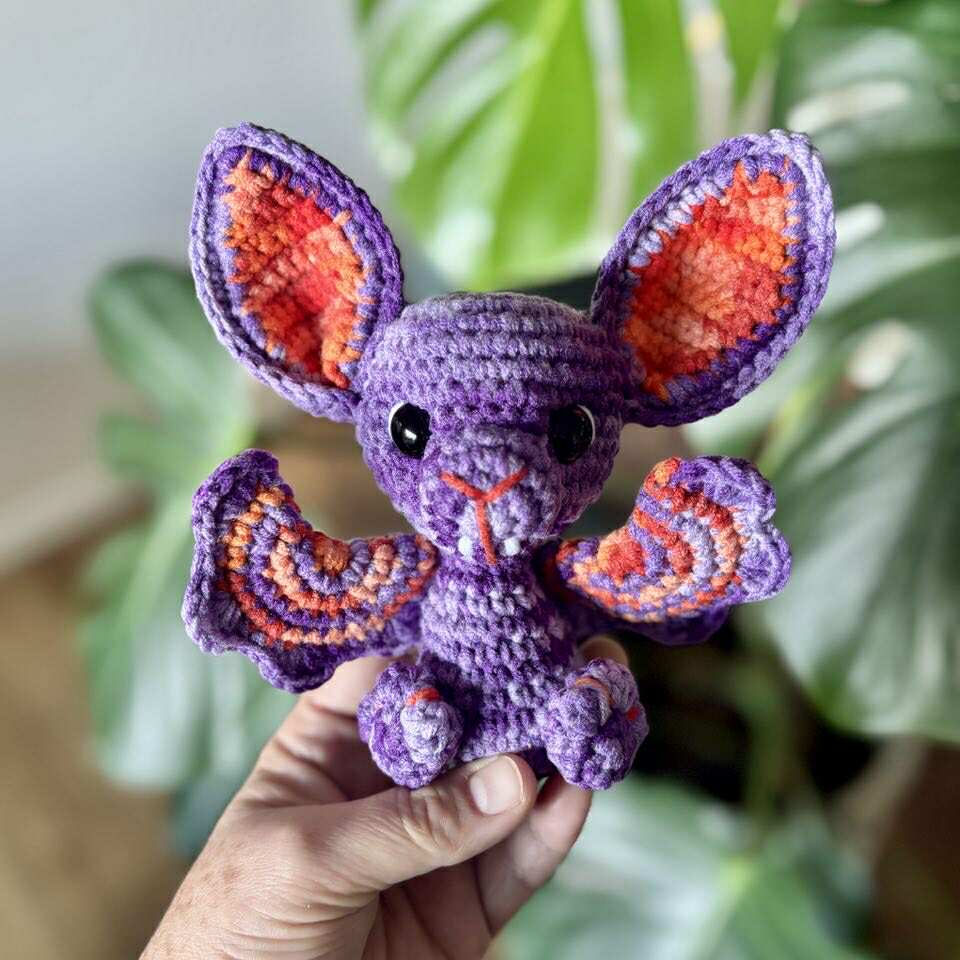 Halloween Themed Bat Crochet Toy