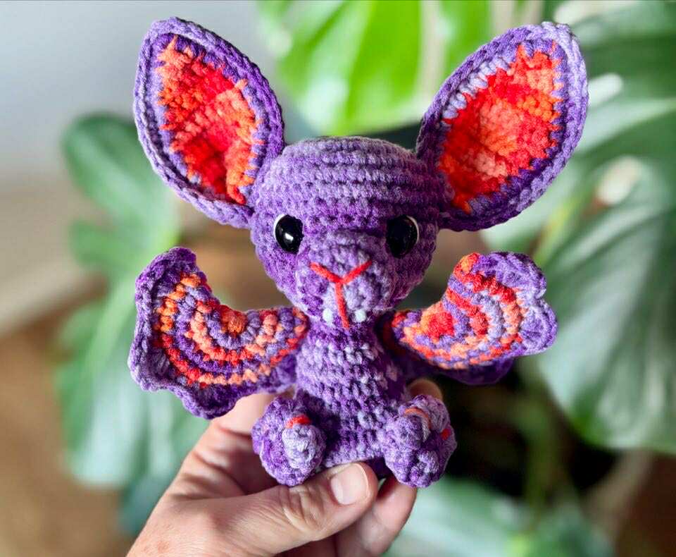Halloween Themed Bat Crochet Toy