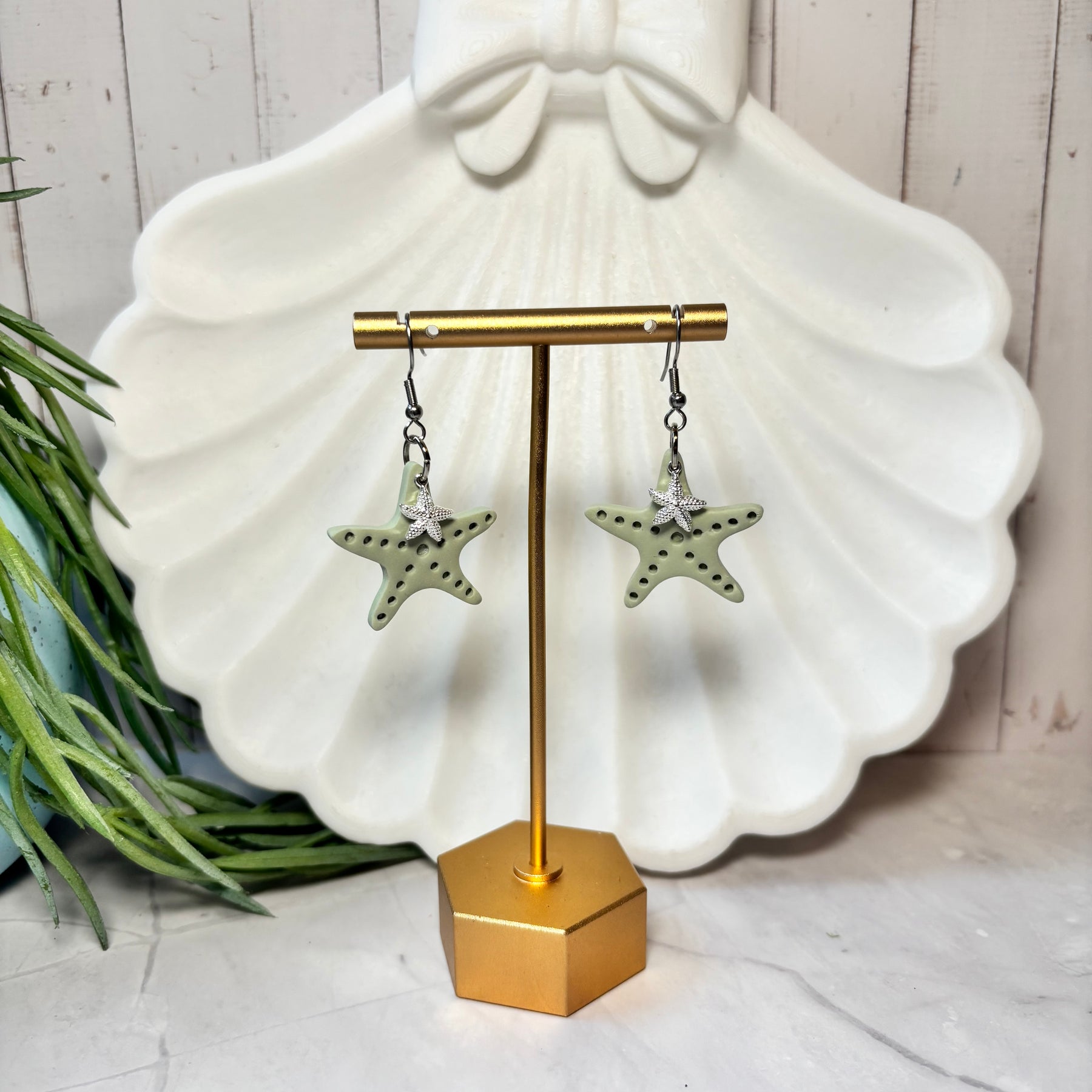 Seaside Stories Starfish | Polymer Clay Dangle Earrings