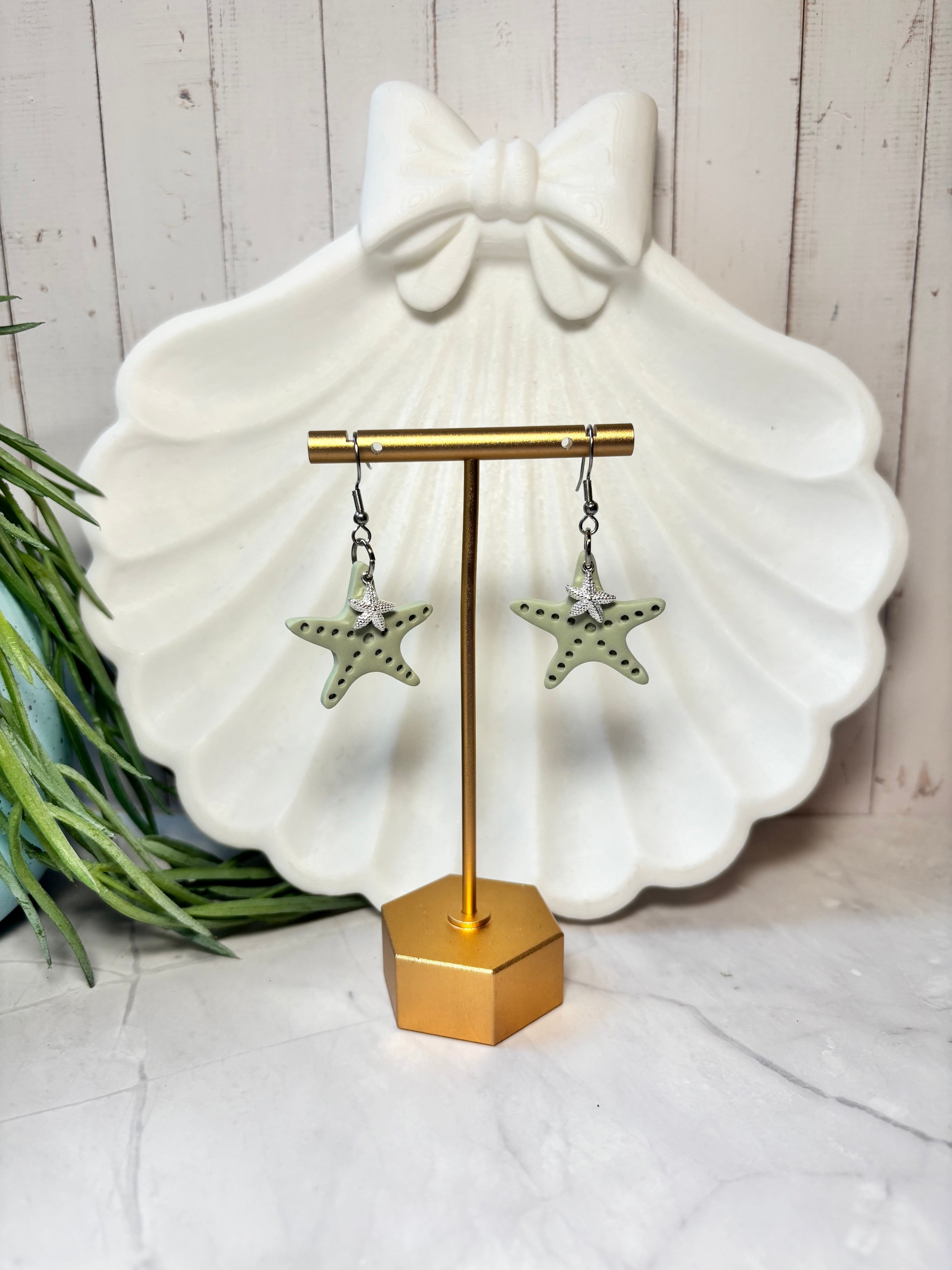 Seaside Stories Starfish | Polymer Clay Dangle Earrings
