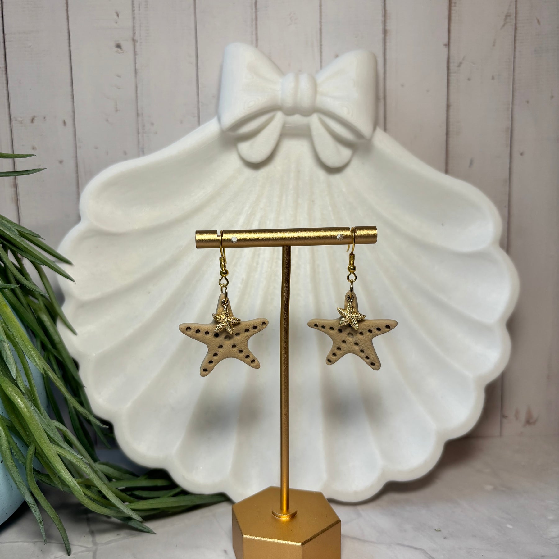 Seaside Stories Starfish | Polymer Clay Dangle Earrings