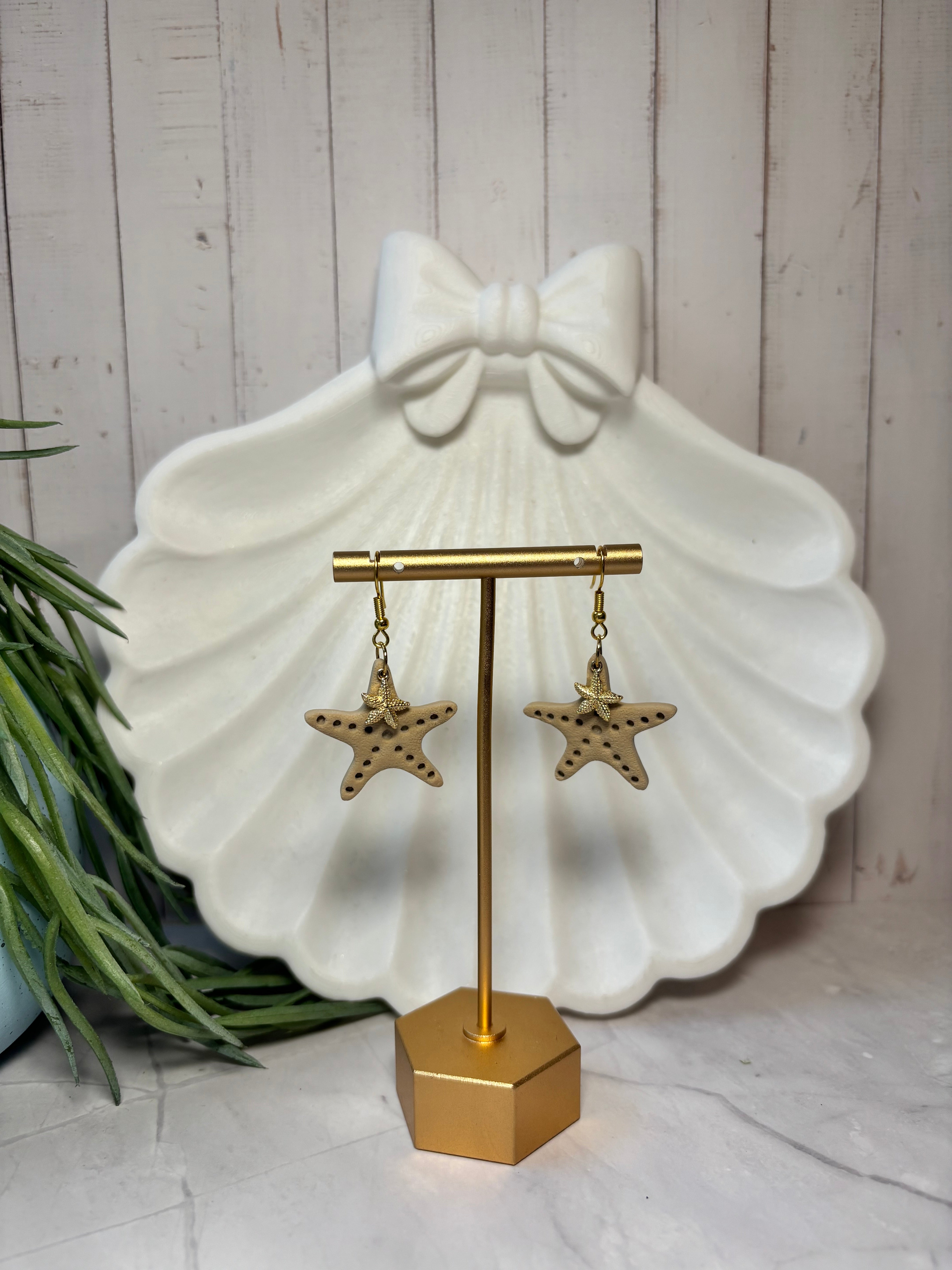 Seaside Stories Starfish | Polymer Clay Dangle Earrings