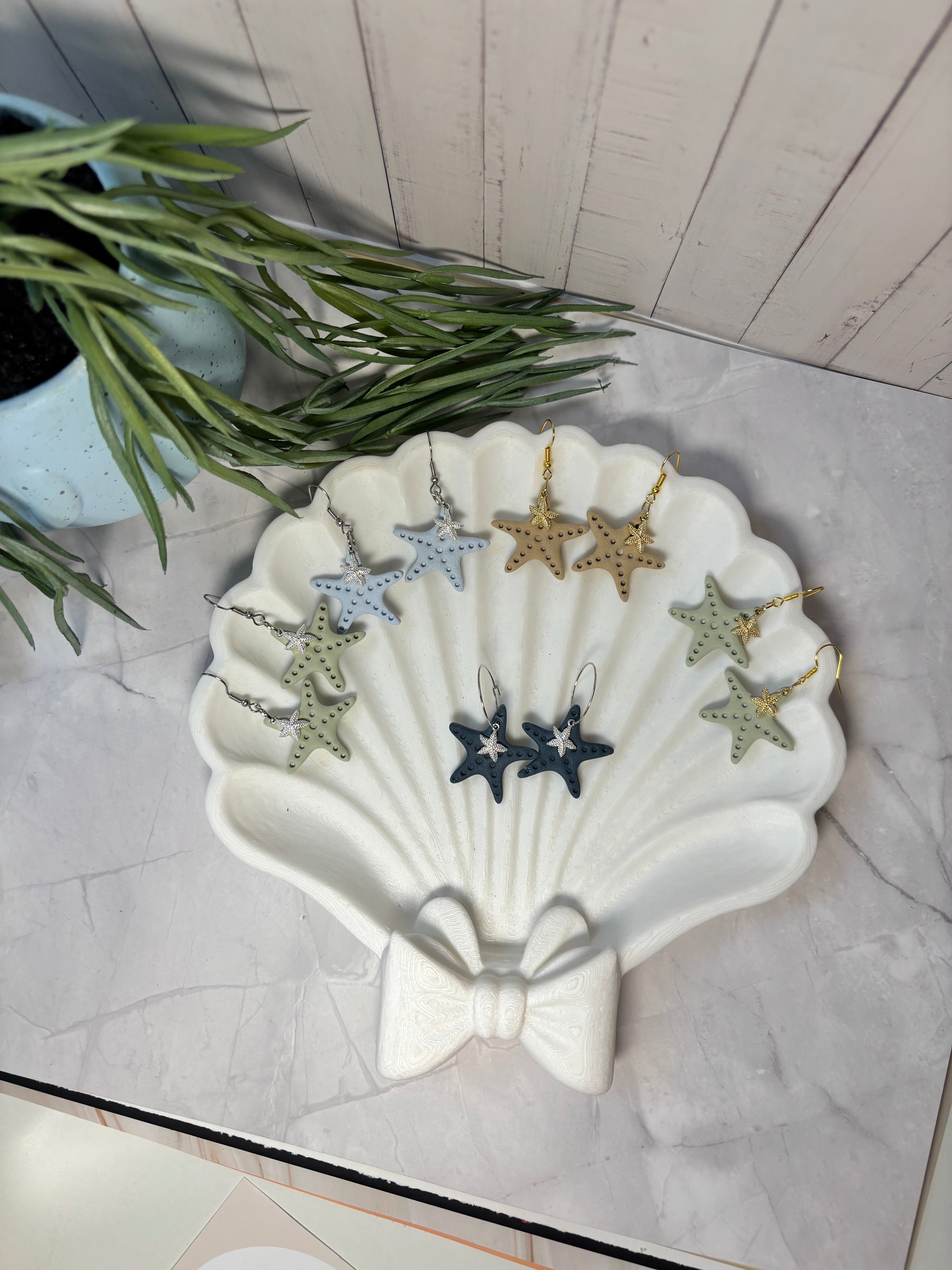 Seaside Stories Starfish | Polymer Clay Dangle Earrings