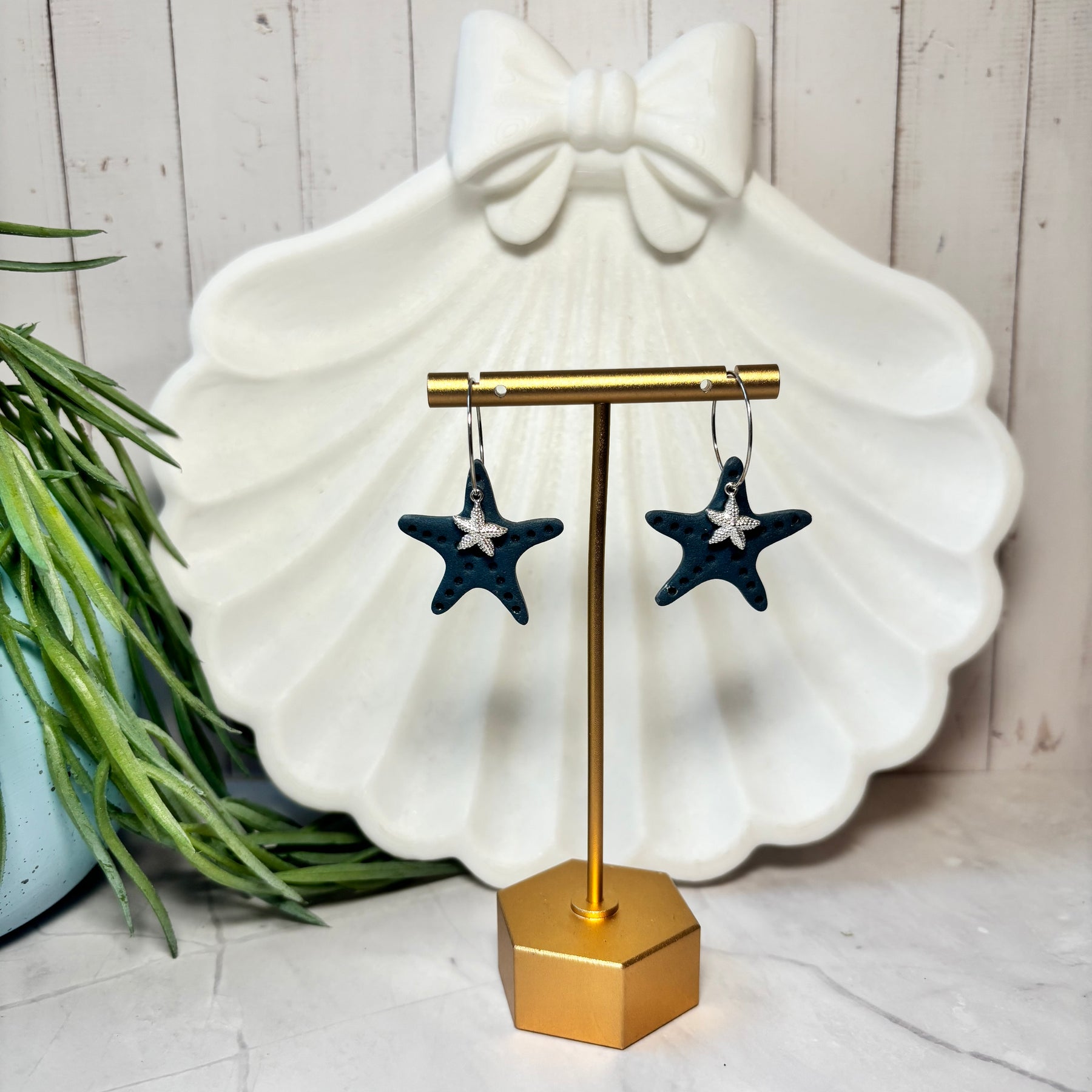 Seaside Stories Starfish | Polymer Clay Dangle Earrings