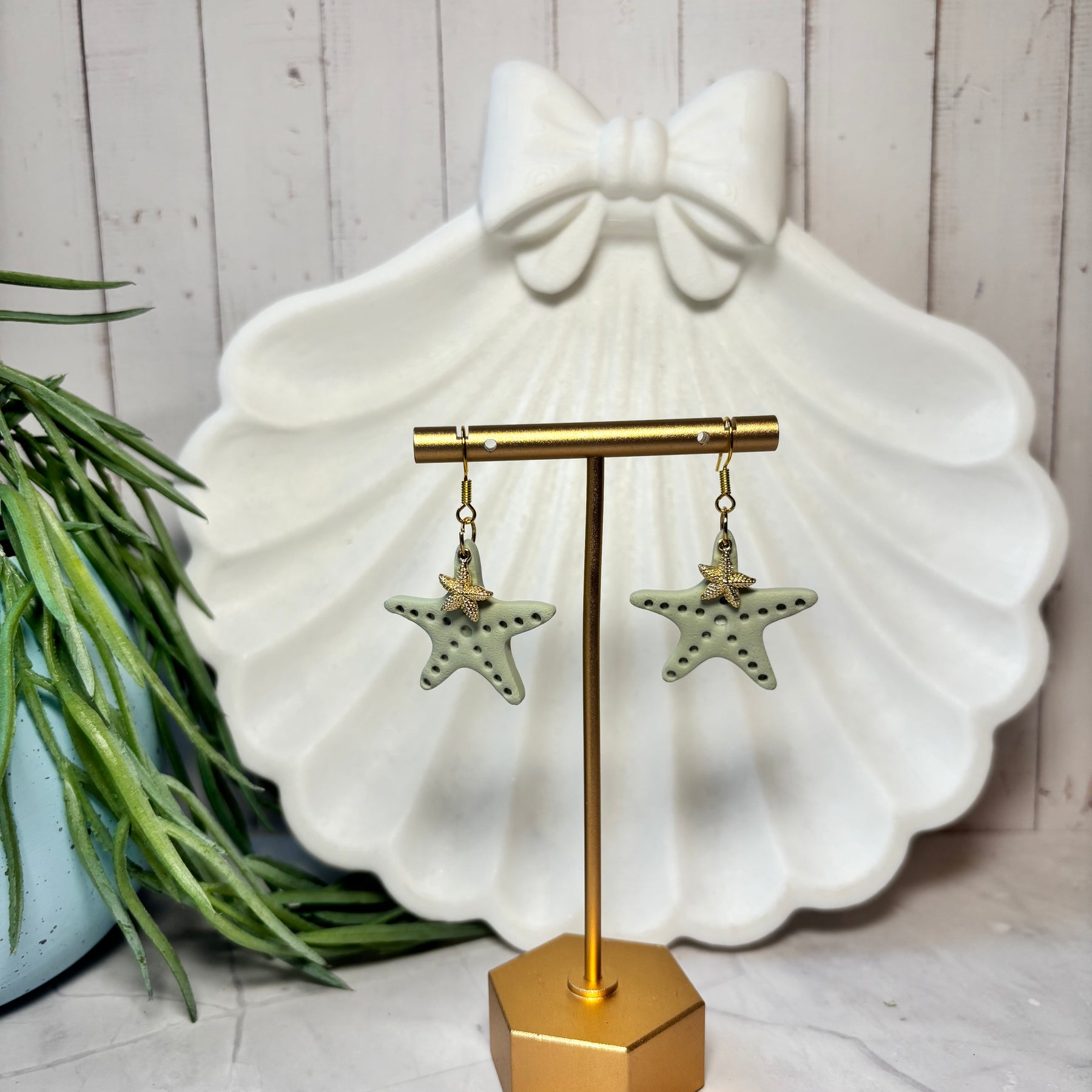Seaside Stories Starfish | Polymer Clay Dangle Earrings