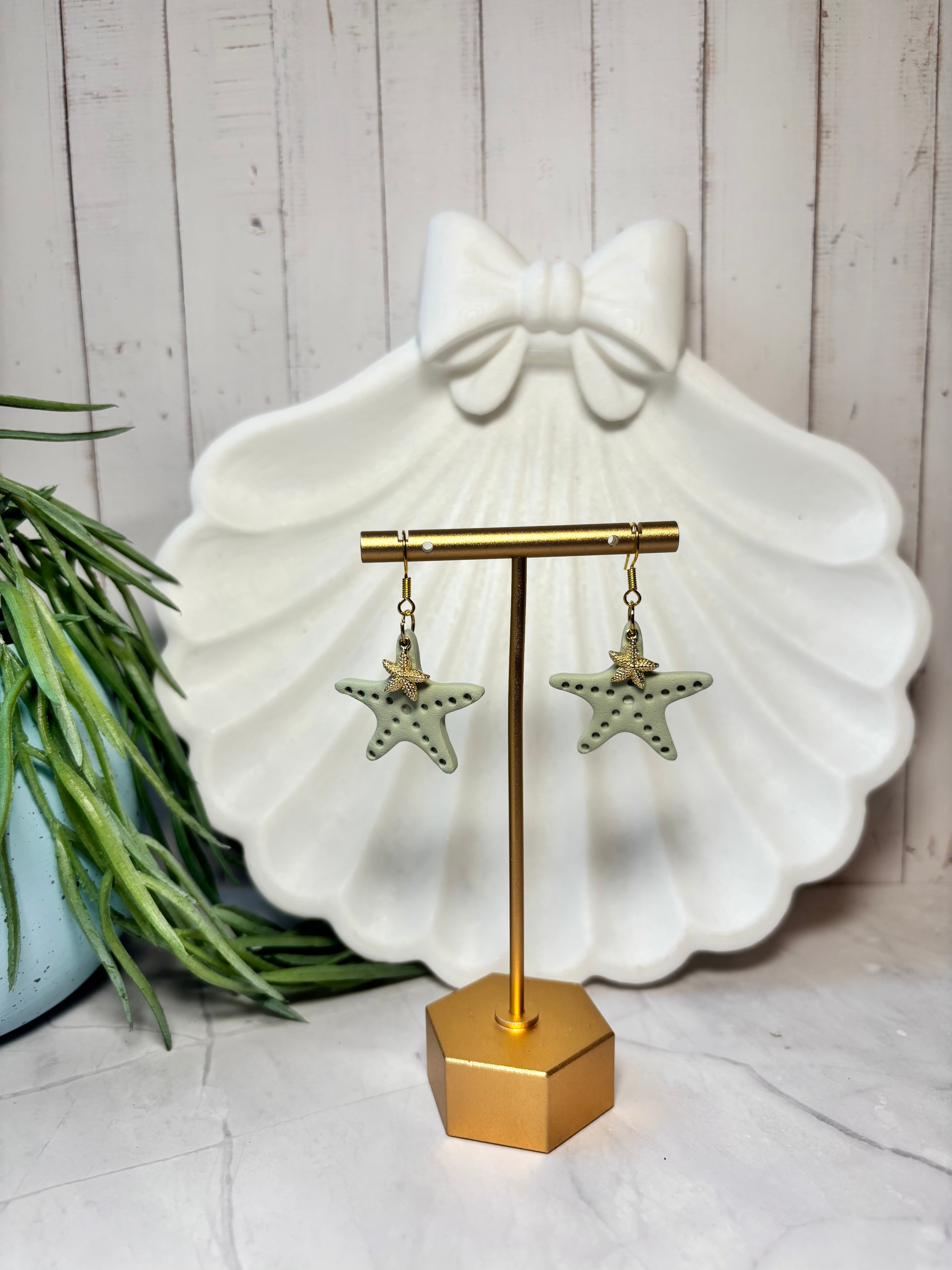 Seaside Stories Starfish | Polymer Clay Dangle Earrings