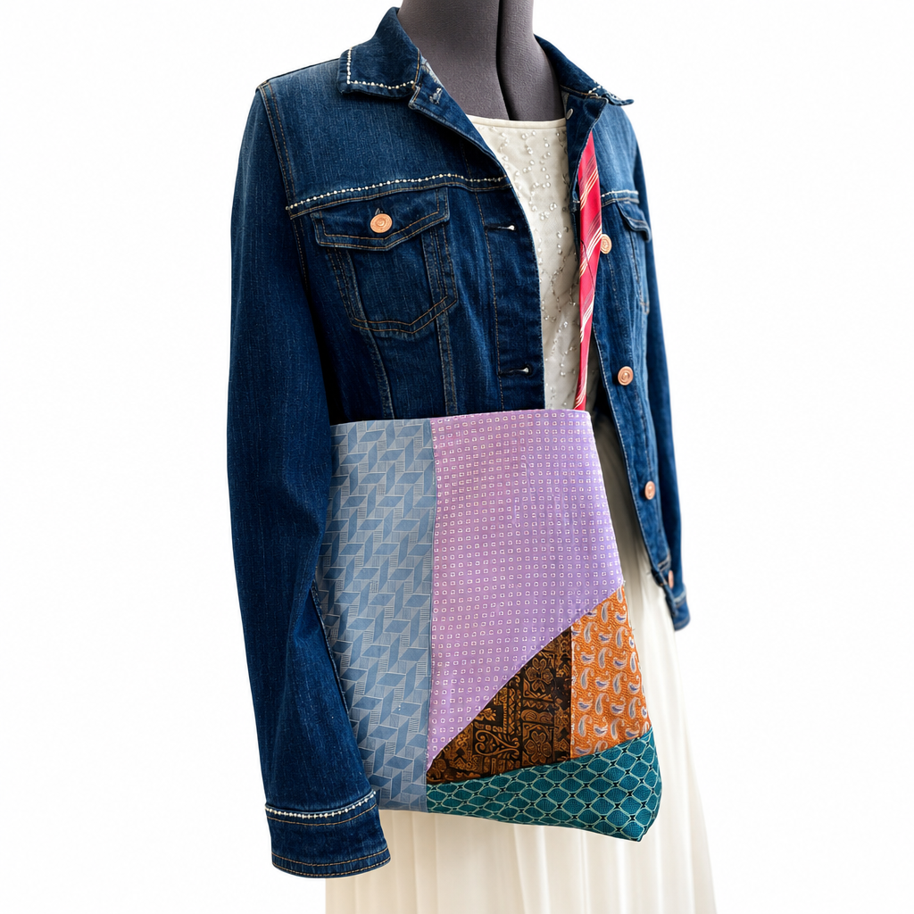 Handmade Silk Tie Tote Bag